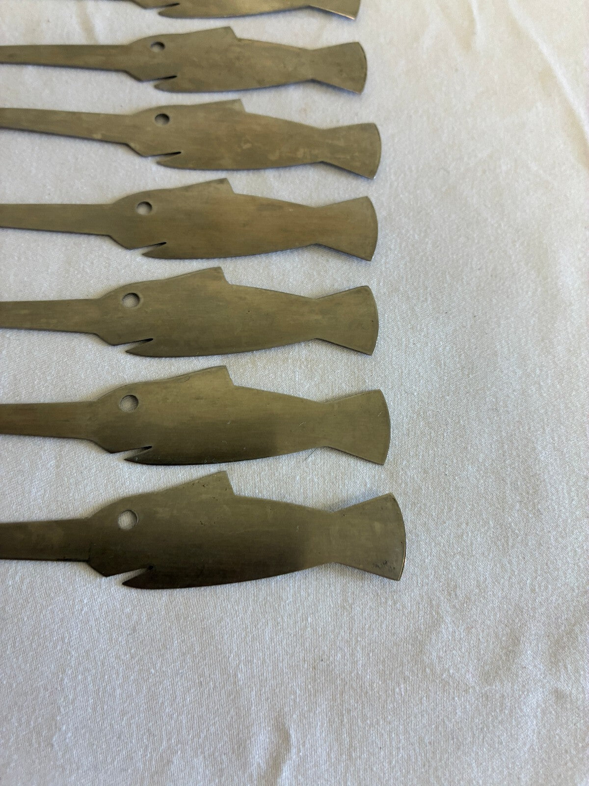 Vintage Swordfish Metal Cocktail Skewers, Set of 8