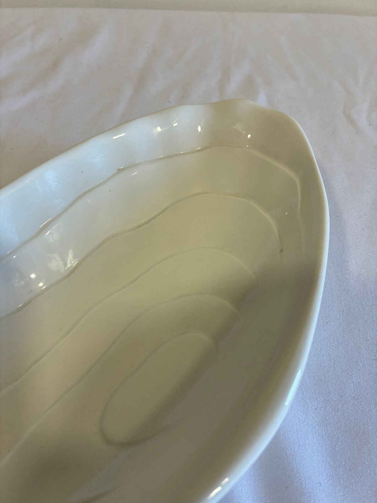 Vintage Este Ceramiche Italy White Oyster Shaped Dish | Italian Pottery