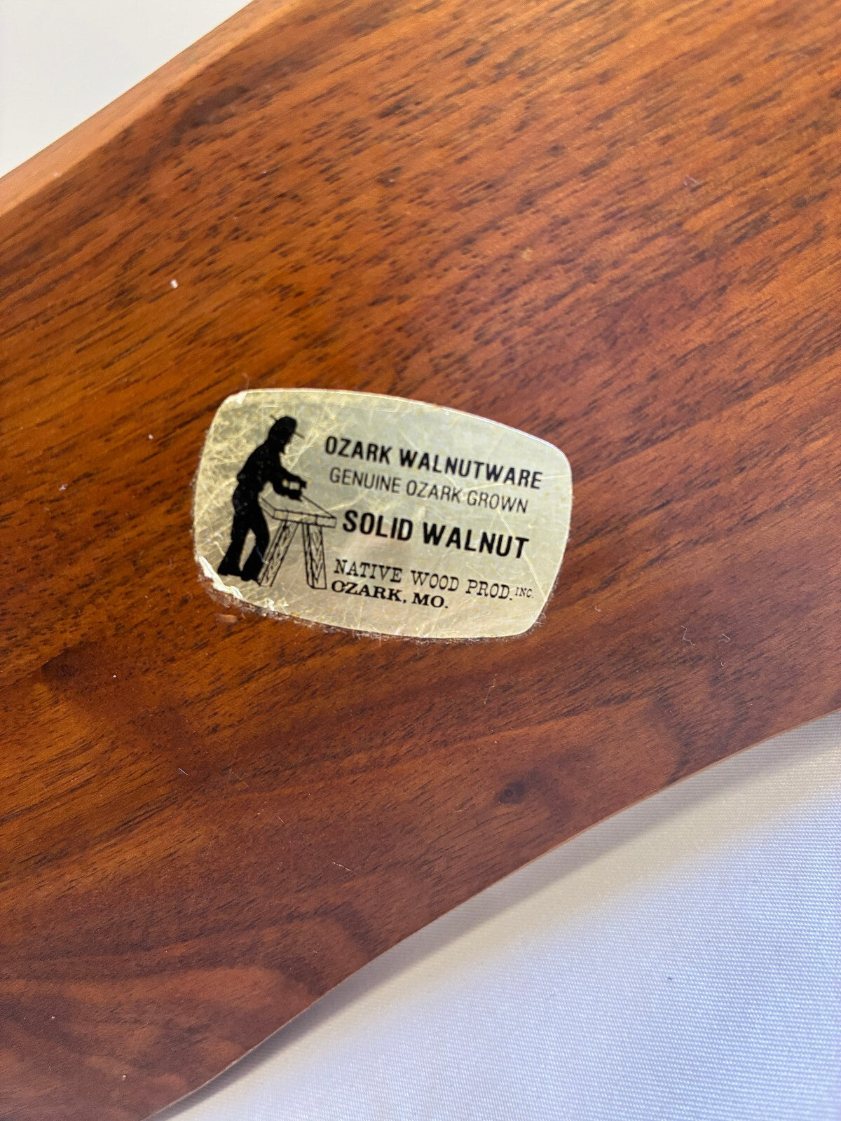 Vintage Ozark Walnutware Solid Walnut Condiment Caddy | Mid Century Wood Holder