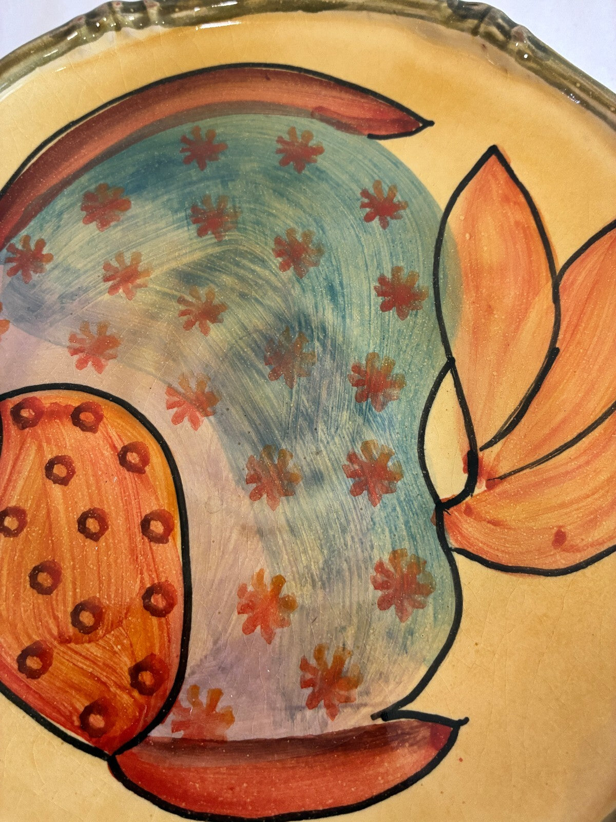 Vintage Italica Ars Italy Fish Plates Set Hand Painted Ceramic Tropical Fish