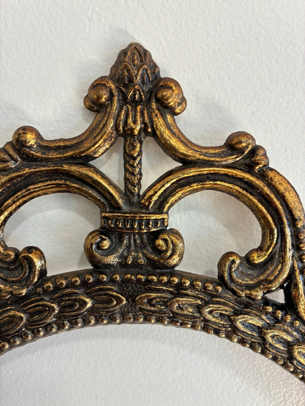 Vintage Ornate Solid Brass Oval Frame, Baroque Rococo Style, Hollywood Regency
