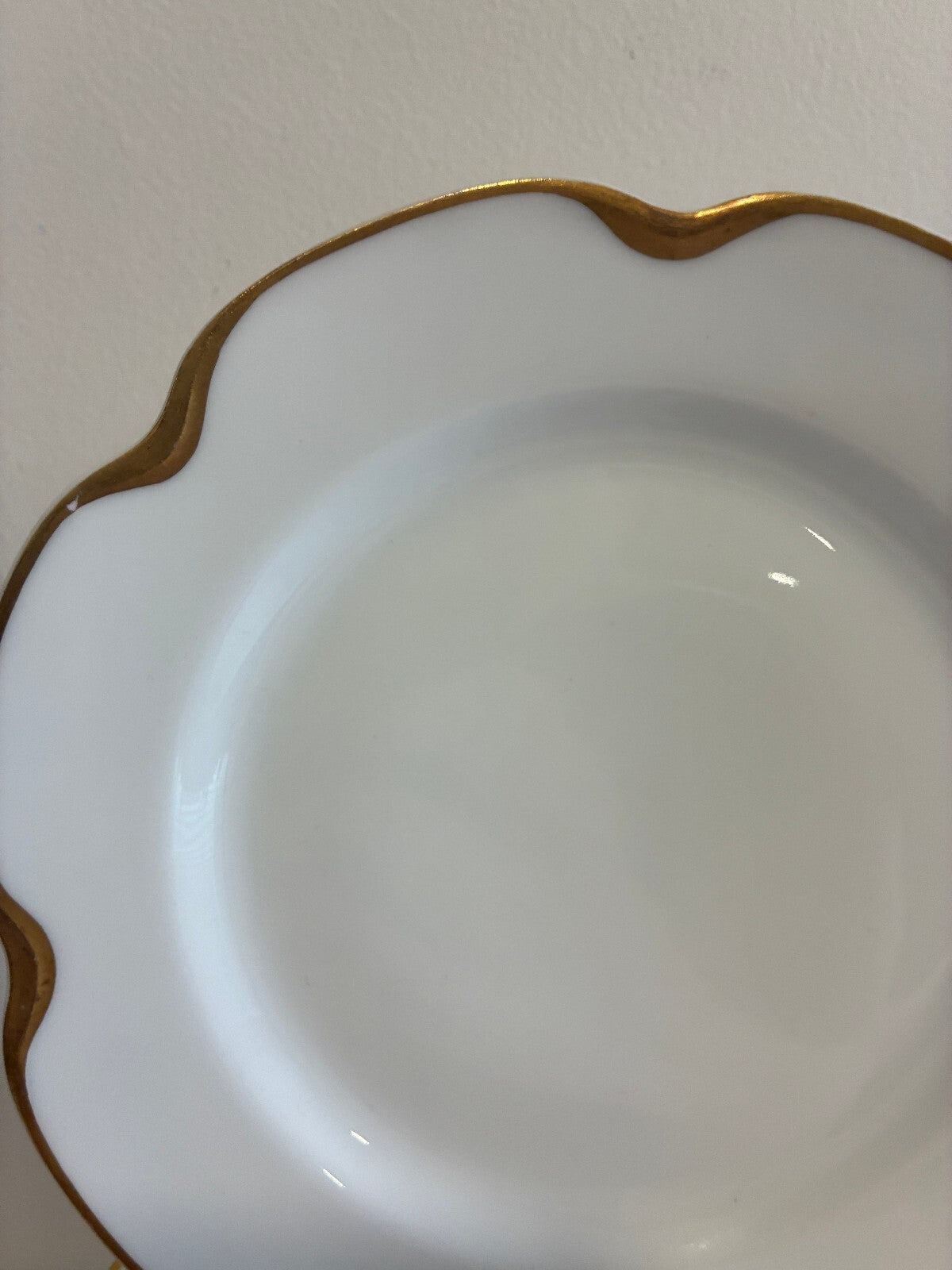 Antique Haviland & Co Limoges Gold Rim 7.5" Plates Set of 11 French Porcelain