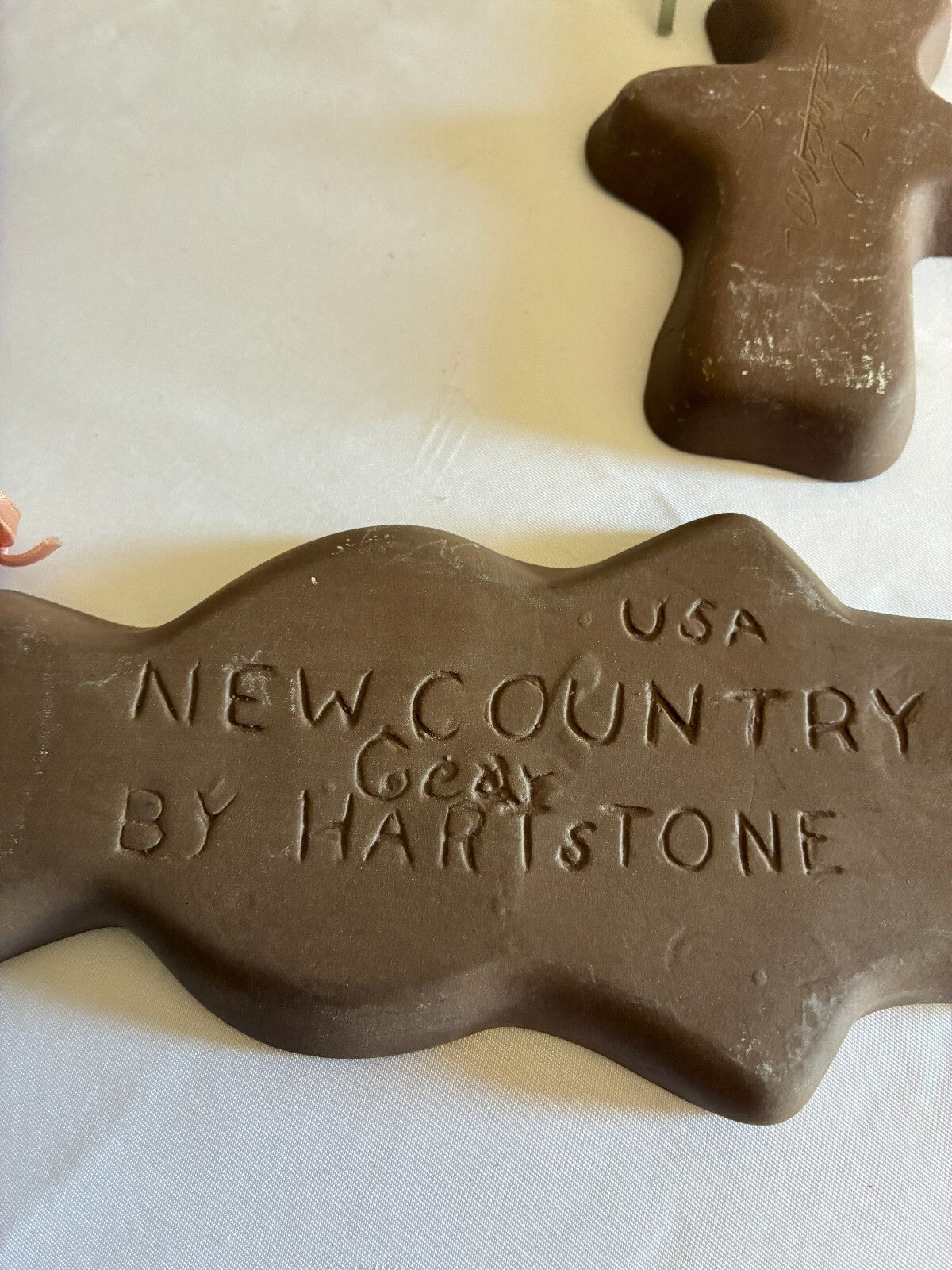Vintage Hartstone Pottery Bear Family Cookie Molds Set of 3 | New Country USA