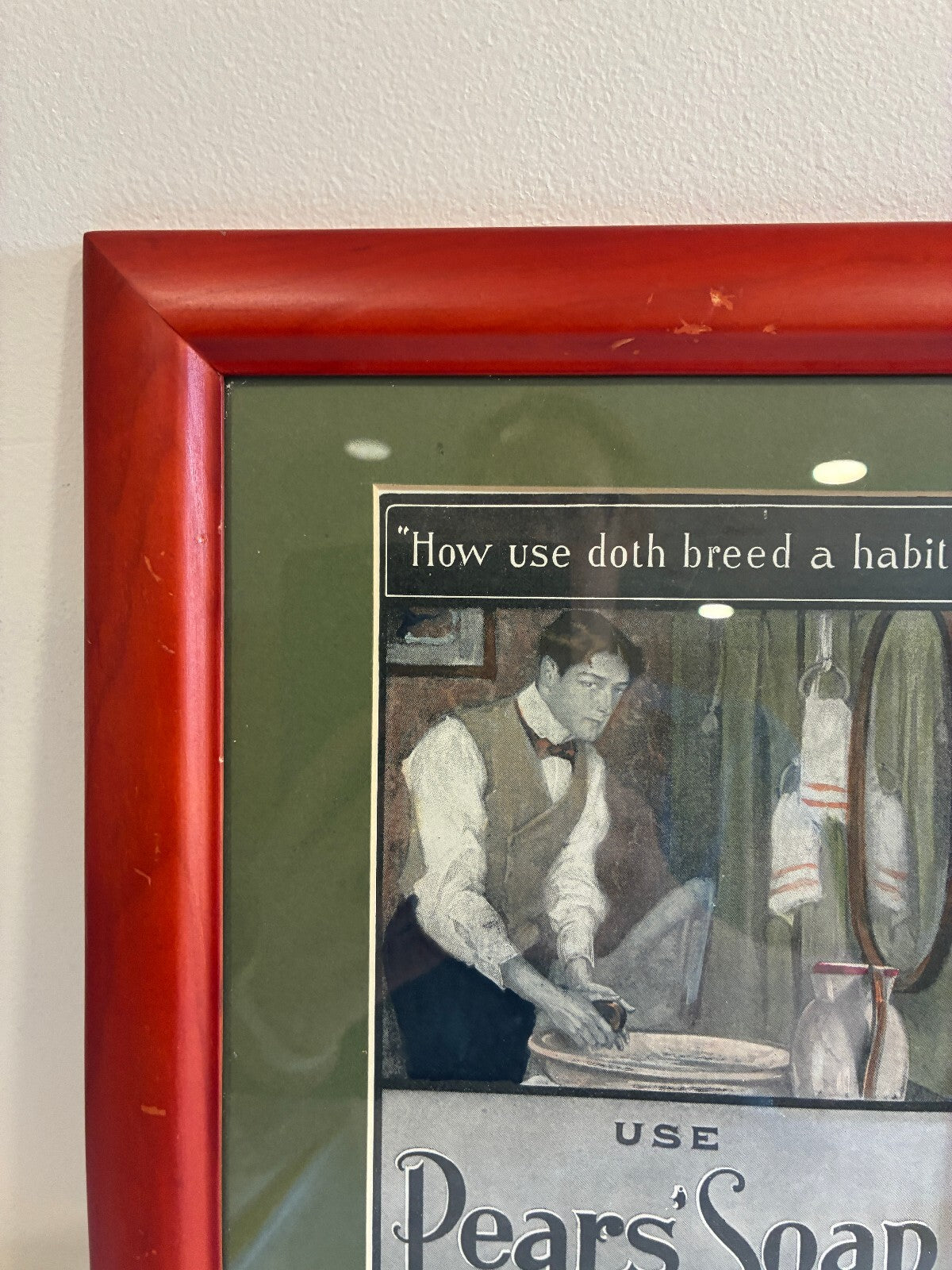 Framed Pears' Soap Advertisement Print | "How Use Doth Breed a Habit"