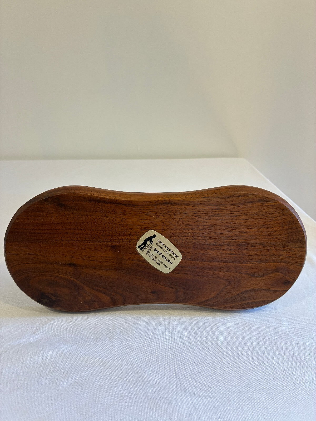 Vintage Ozark Walnutware Solid Walnut Condiment Caddy | Mid Century Wood Holder