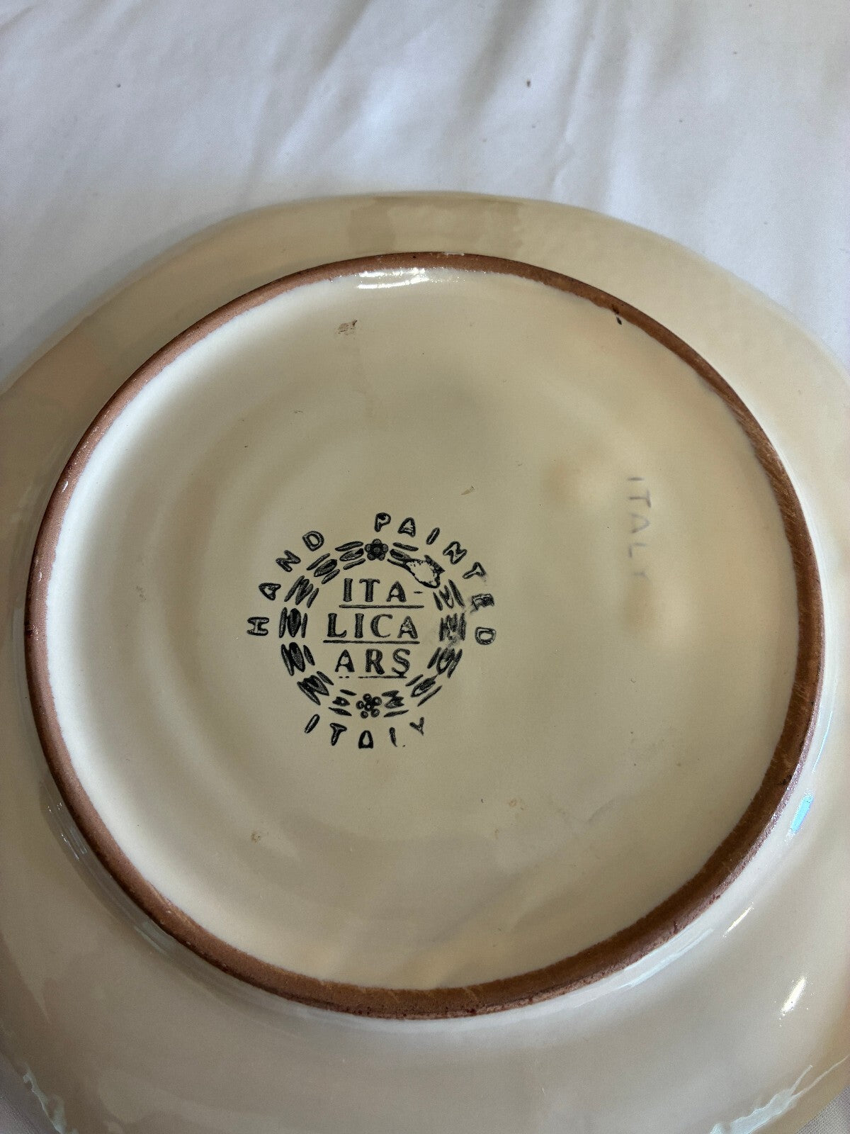 Vintage Italica Ars Italy Fish Plates Set Hand Painted Ceramic Tropical Fish