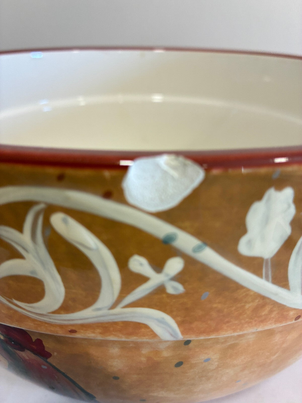 Certified International "Golden Rooster" Large Mixing Bowl by Geoffrey Allen