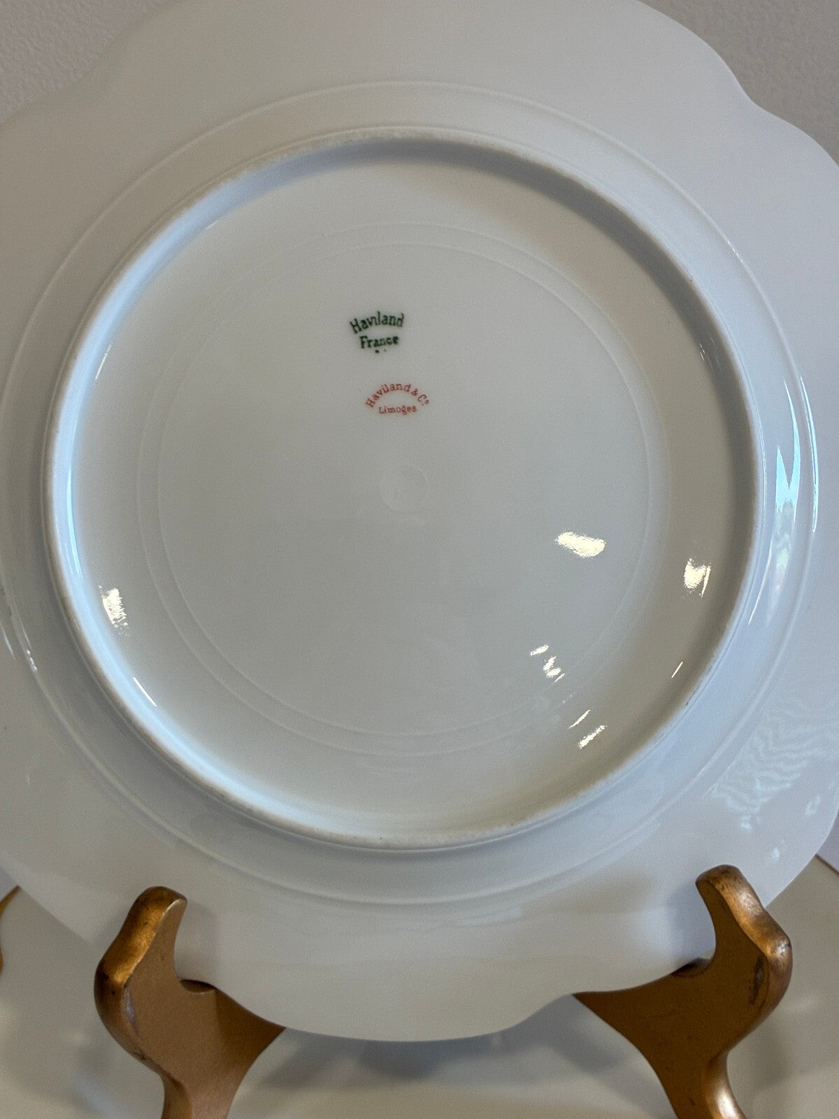 Antique Haviland & Co Limoges France Plates Set of 6 | Gold Trim