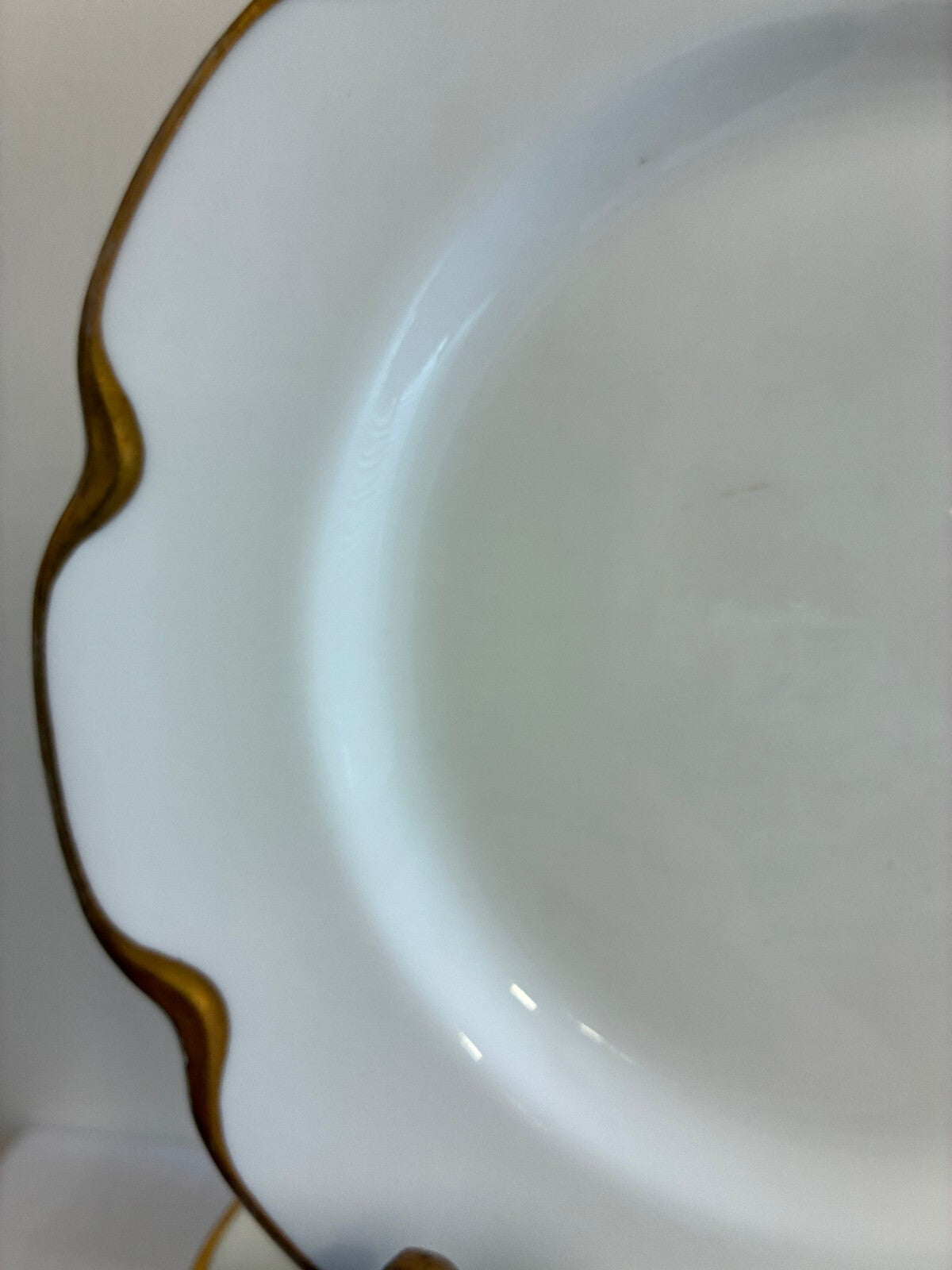 Antique Haviland & Co Limoges Gold  Rim Plates Set of 12, French Porcelain