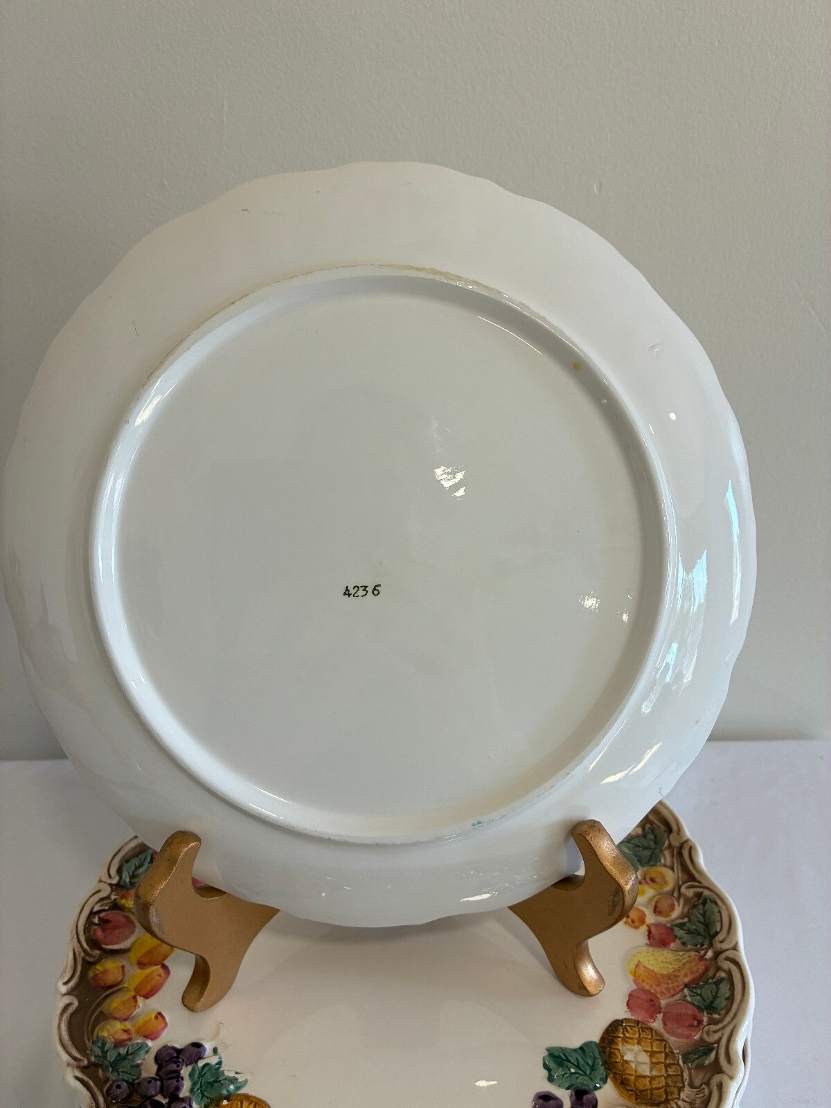 Vintage Lefton Majolica Style Fruit Border Dinner Plates, Set of 6 | Japan