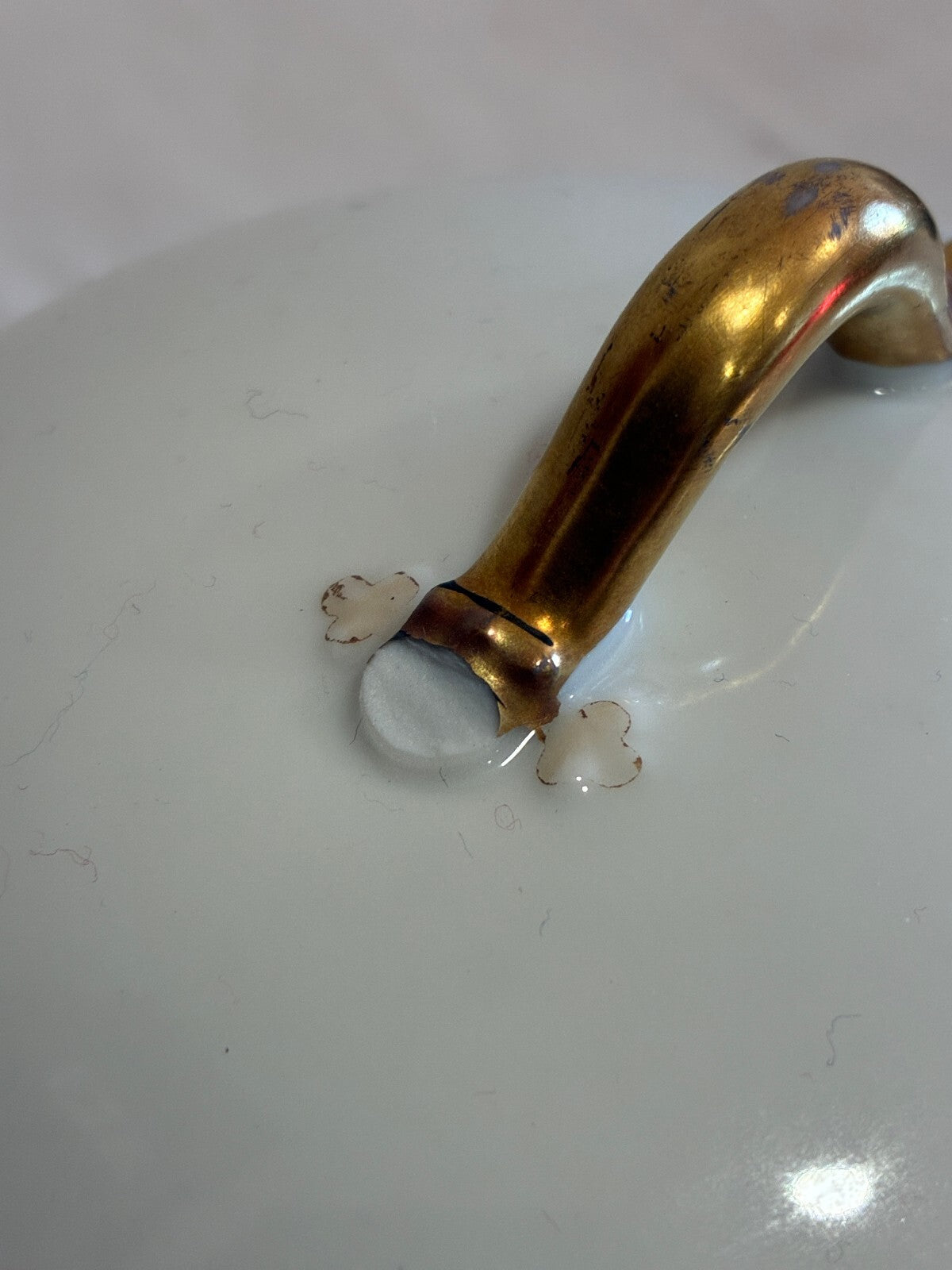 Antique Haviland & Co Limoges Domed Butter Dish | Gold Gilt Handles, France