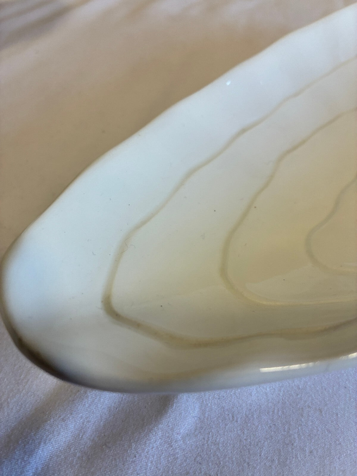 Vintage Este Ceramiche Italy White Oyster Shaped Dish | Italian Pottery