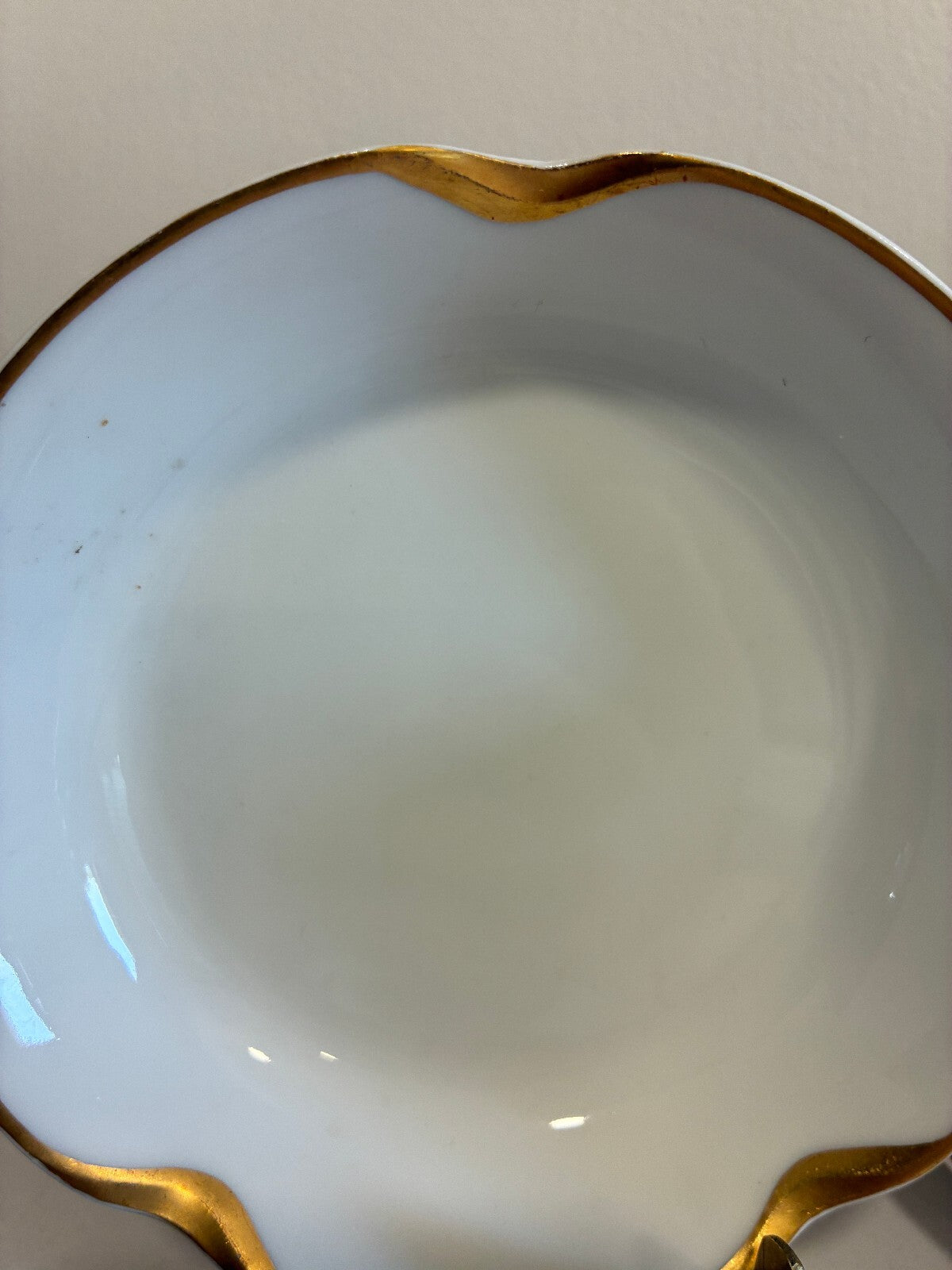 Antique Haviland Limoges Gold Rim Bowls Set of 12 | Scalloped French Porcelain