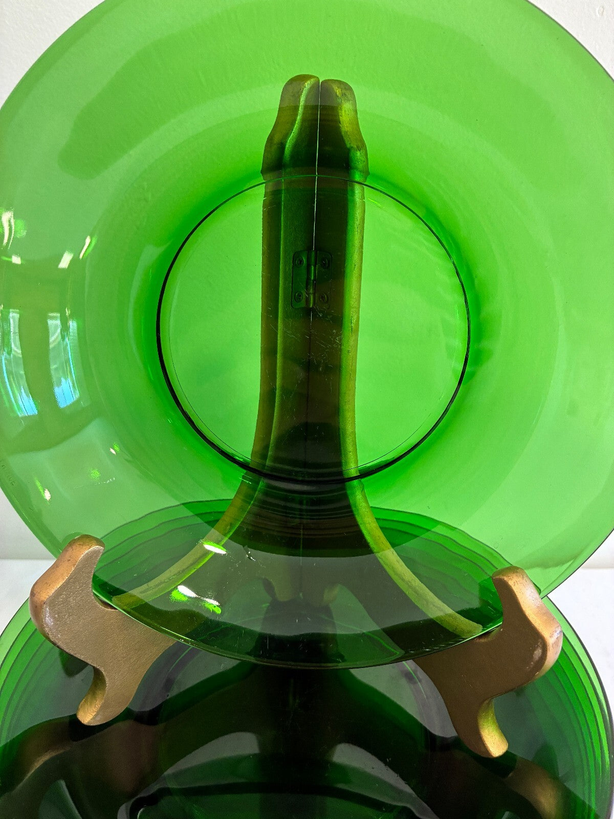 Vintage Set of 11 Vereco France Green Glass Bowls, Emerald Green Bowls