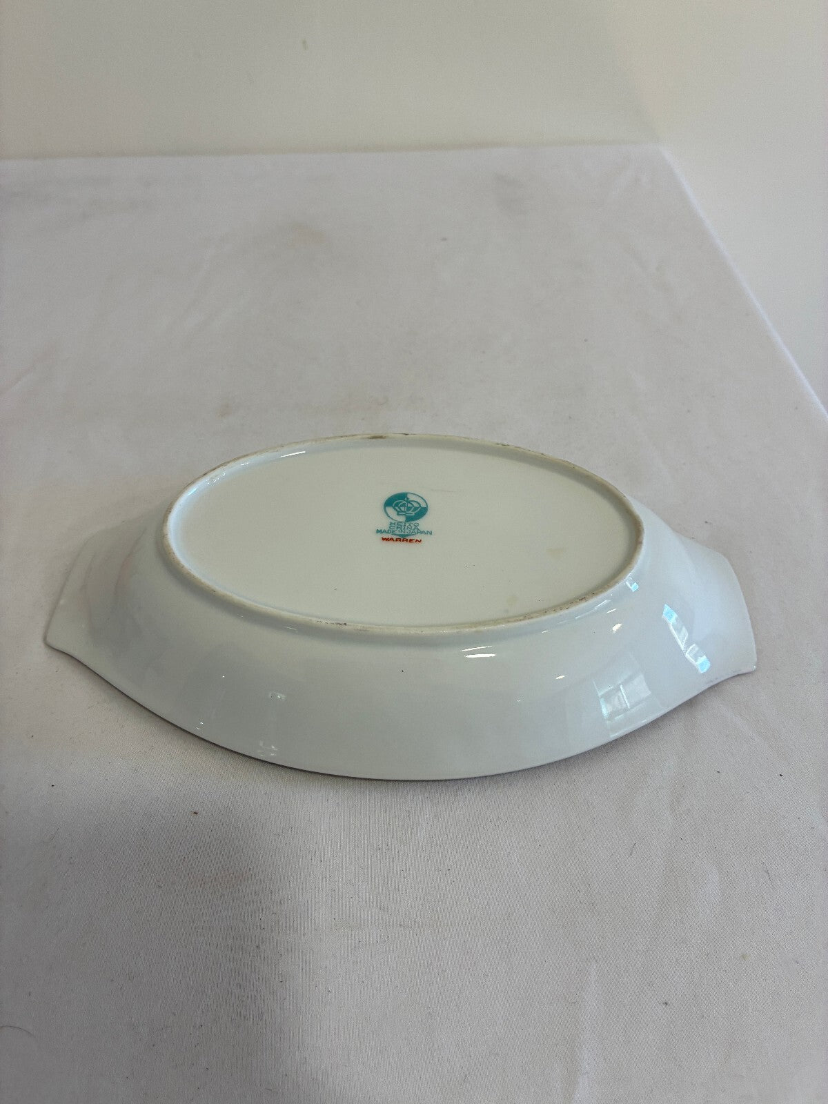 Vintage Meito China Warren Relish Dish, Hand Painted Floral Dish, Gold Handles