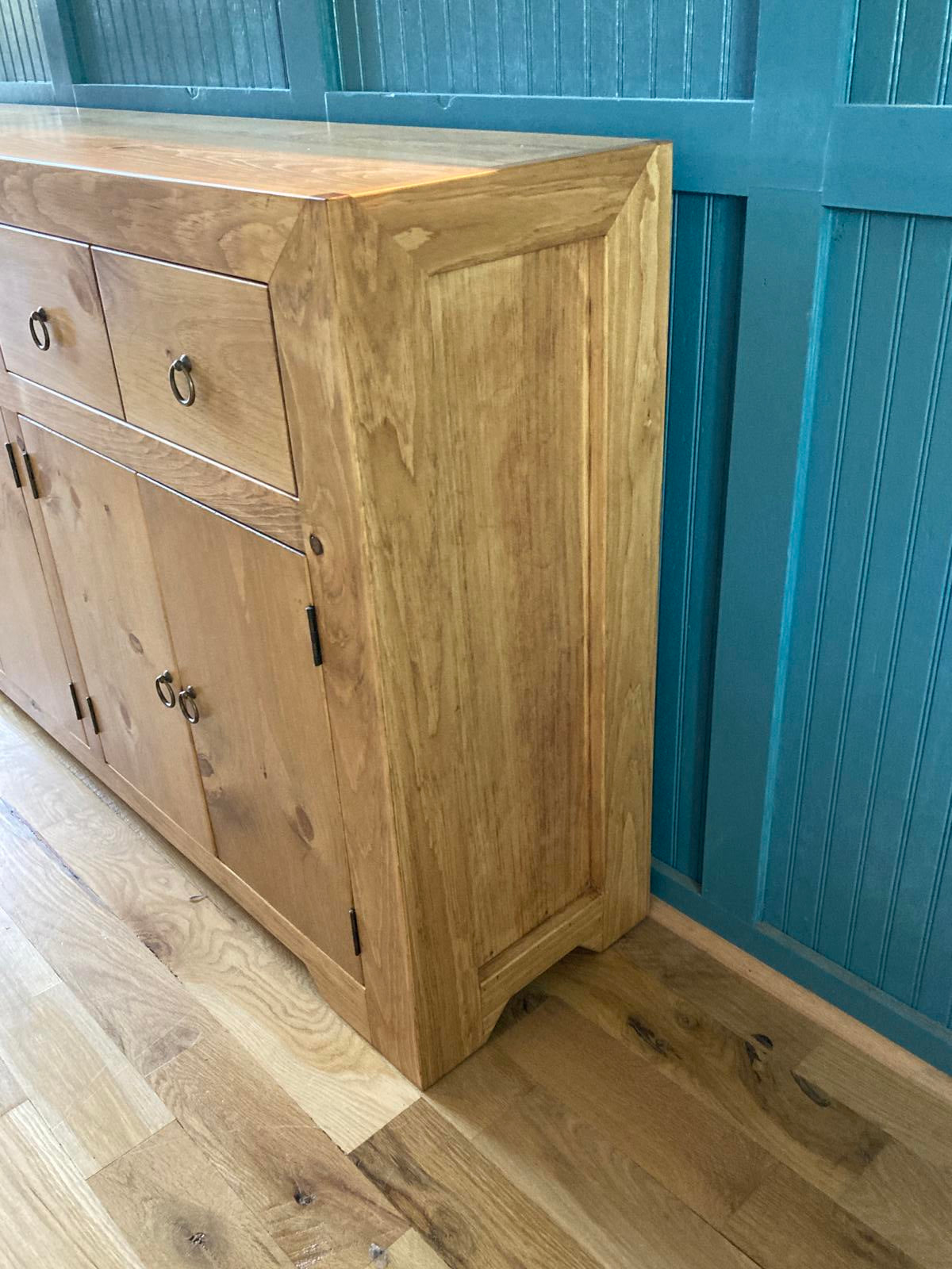 New Handcrafted Solid Wood Sideboard Buffet with Six Drawers