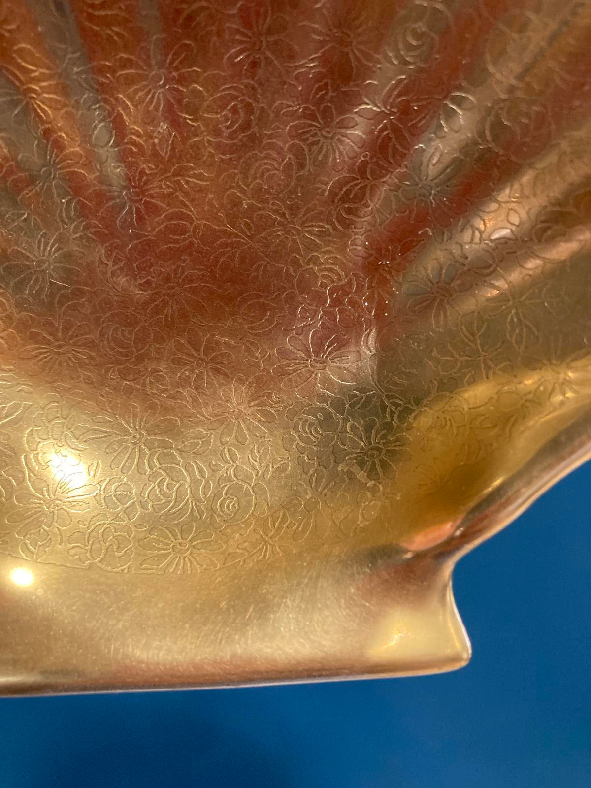Vintage Pickard Gold Seashell Dish