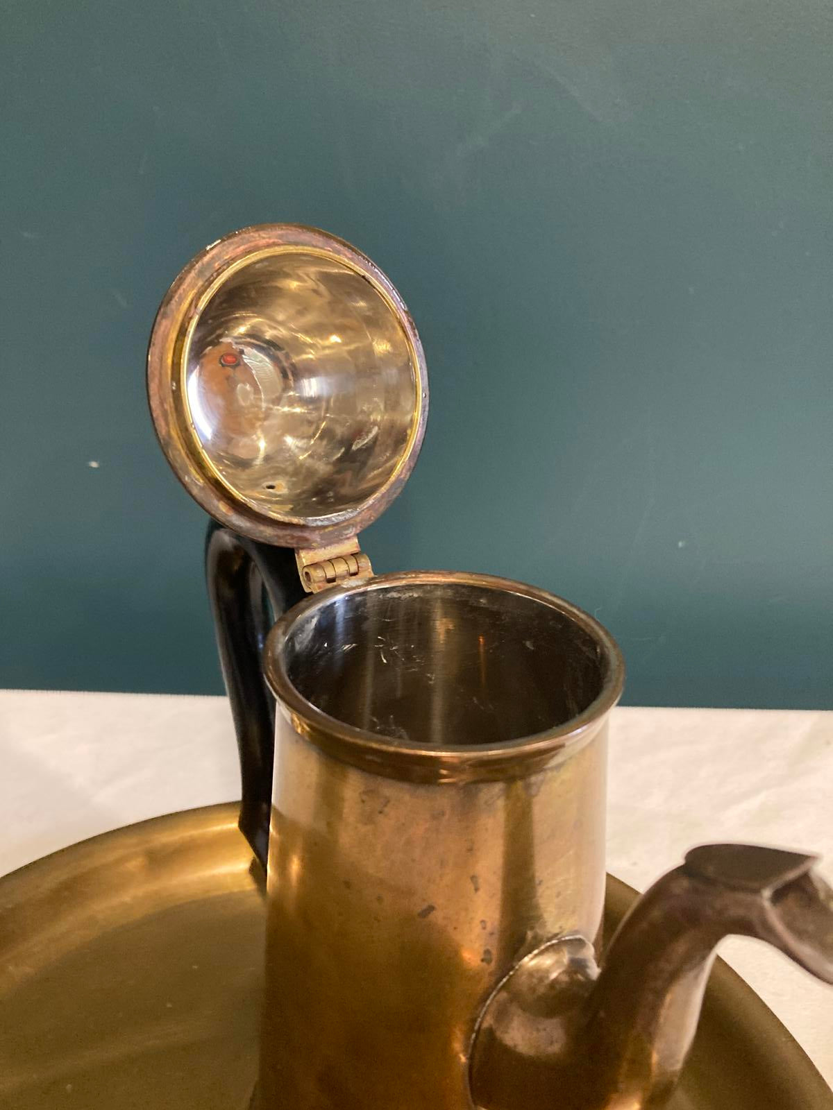 Vintage Gatco Solid Brass Coffee & Tea Set with Tray –Classic Mid-Century Design