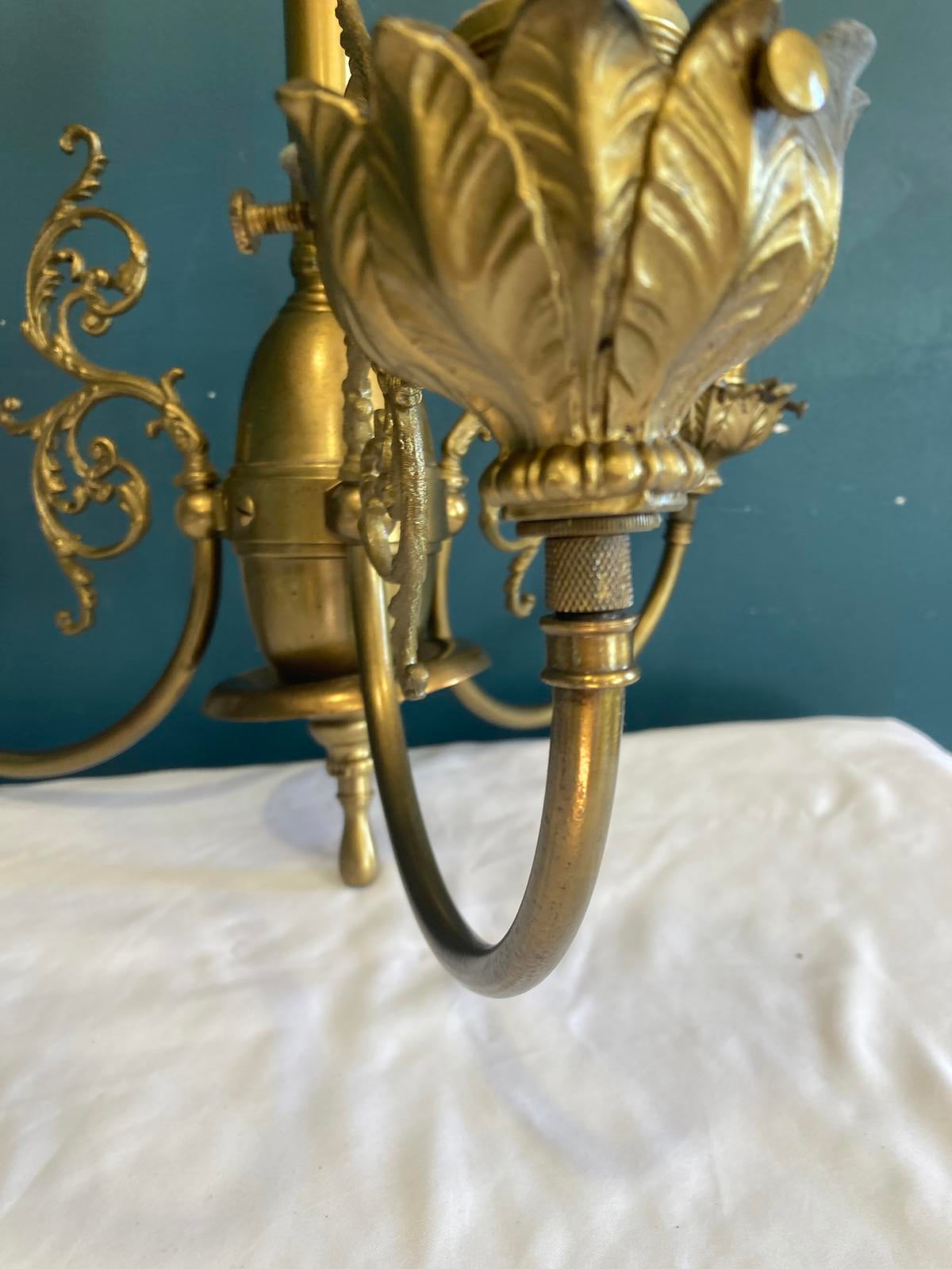 Antique Brass Wakefield Fixtures Chandelier – 3-Arm Ornate Hanging Light
