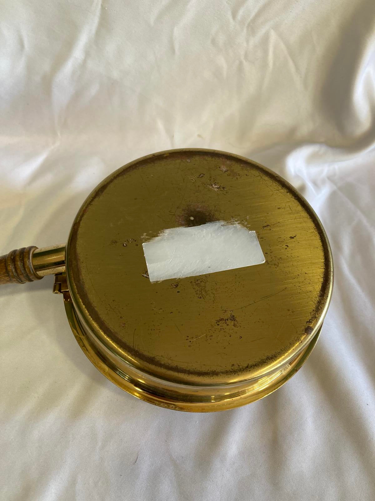 Vintage Brass Silent Butler Crumb Catcher with Wood Handle|Table Cleaning Ashpan