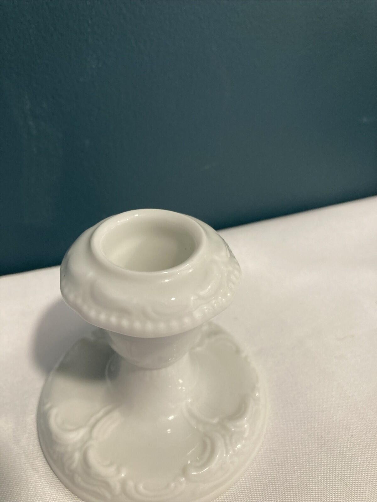 Rosenthal Germany Sanssouci Candlestick Holder Maria Embossed Floral Swag