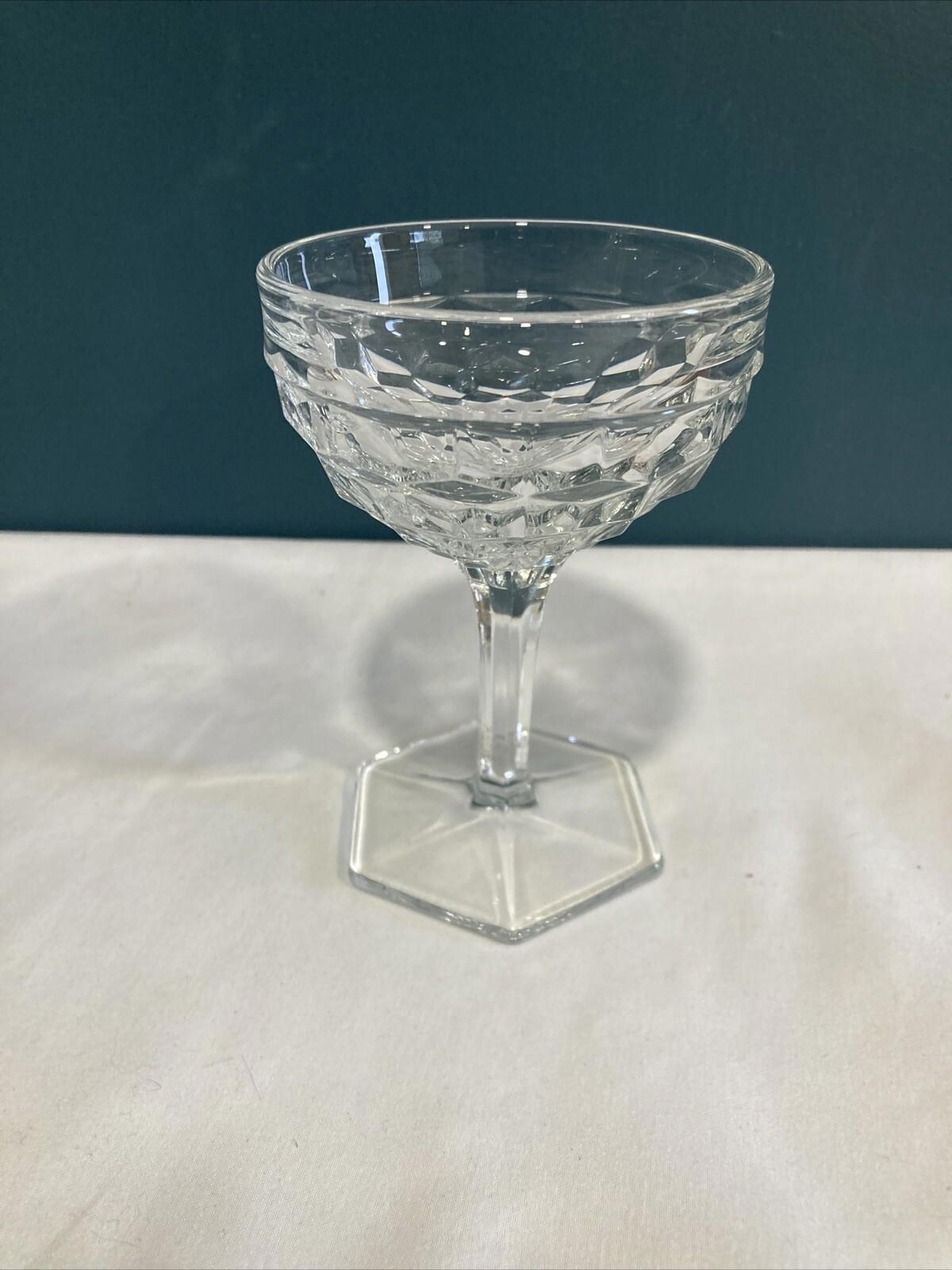 Set of 6 Fostoria American Tall Sherbet Dessert Glasses – Cubist Champagne Coupe