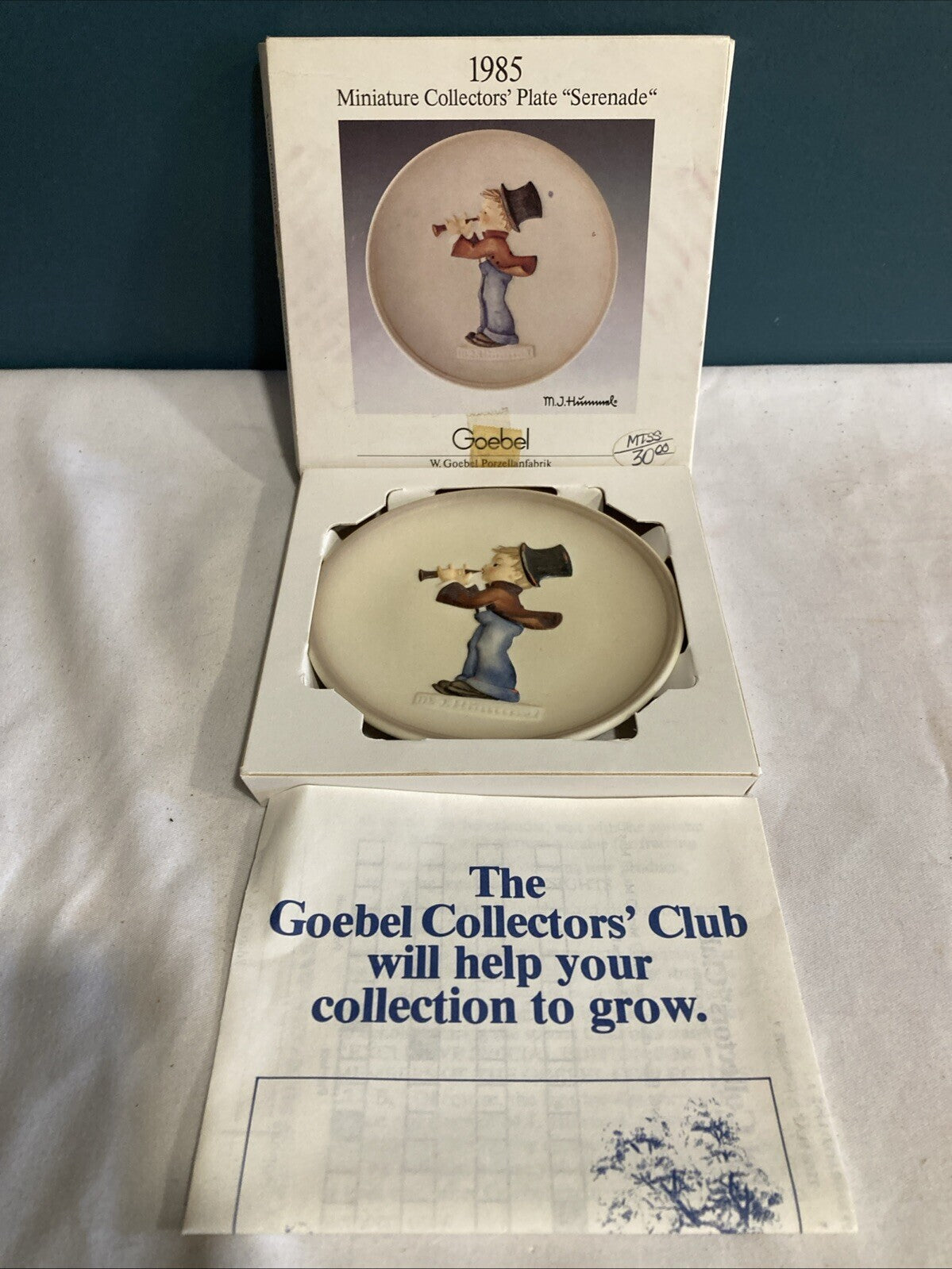 Hummel Goebel 4” Plate Little Music Makers Hand Painted #469 Box Vintage Germany
