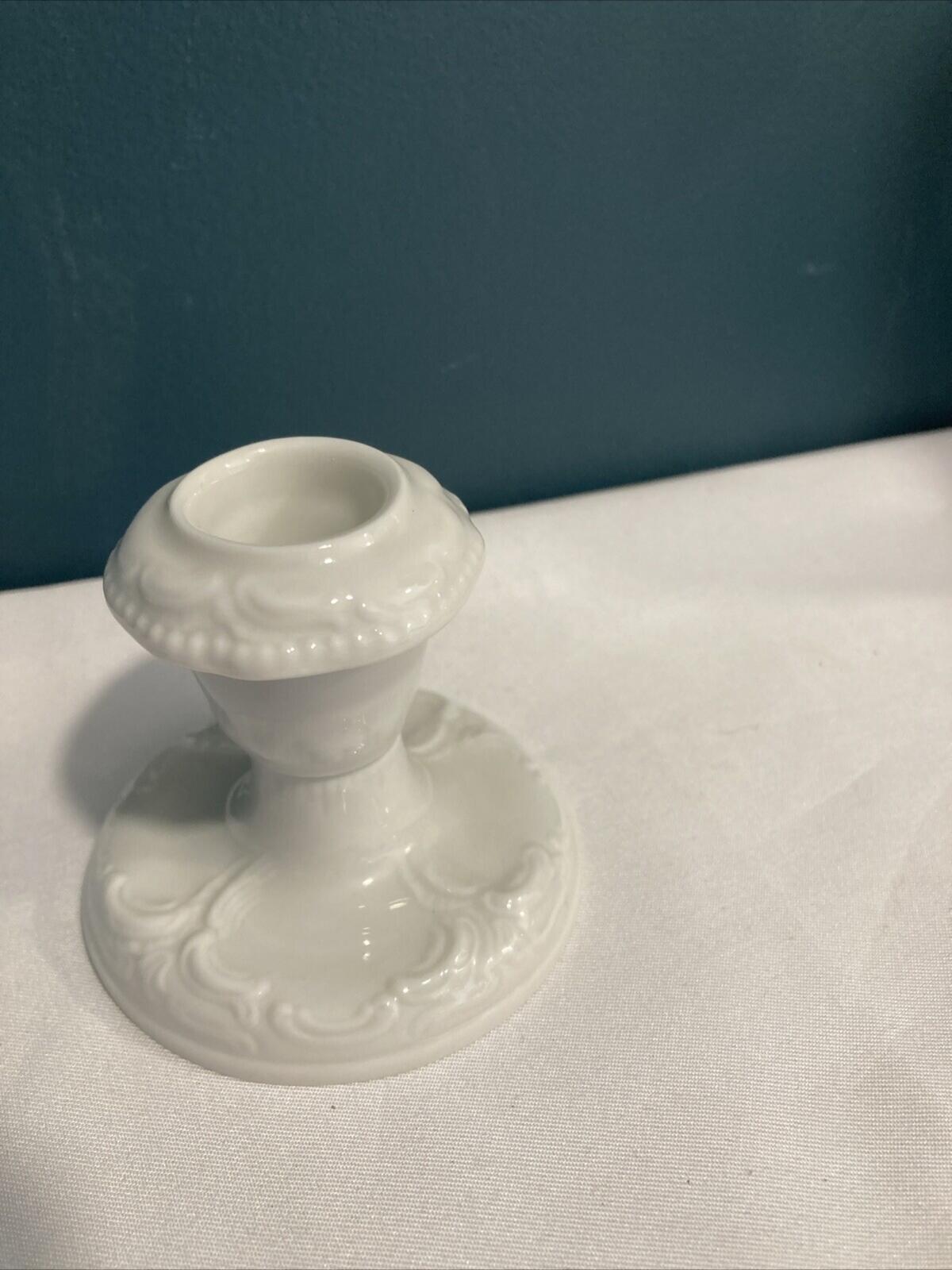 Rosenthal Germany Sanssouci Candlestick Holder Maria Embossed Floral Swag