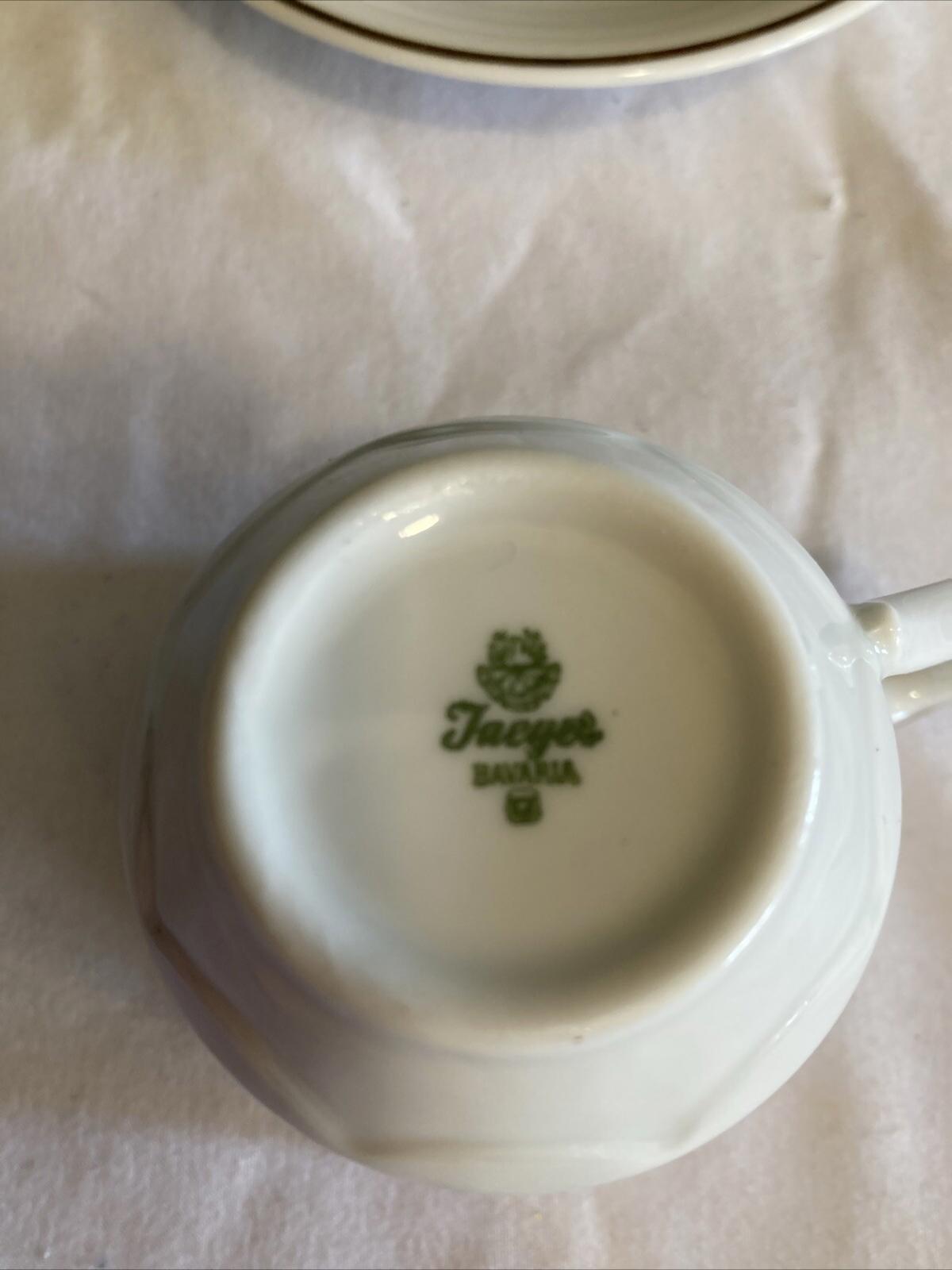 Vintage PMR Bavaria Jaeger Germany Crown E&R 1886 Demitasse Cup & Saucer