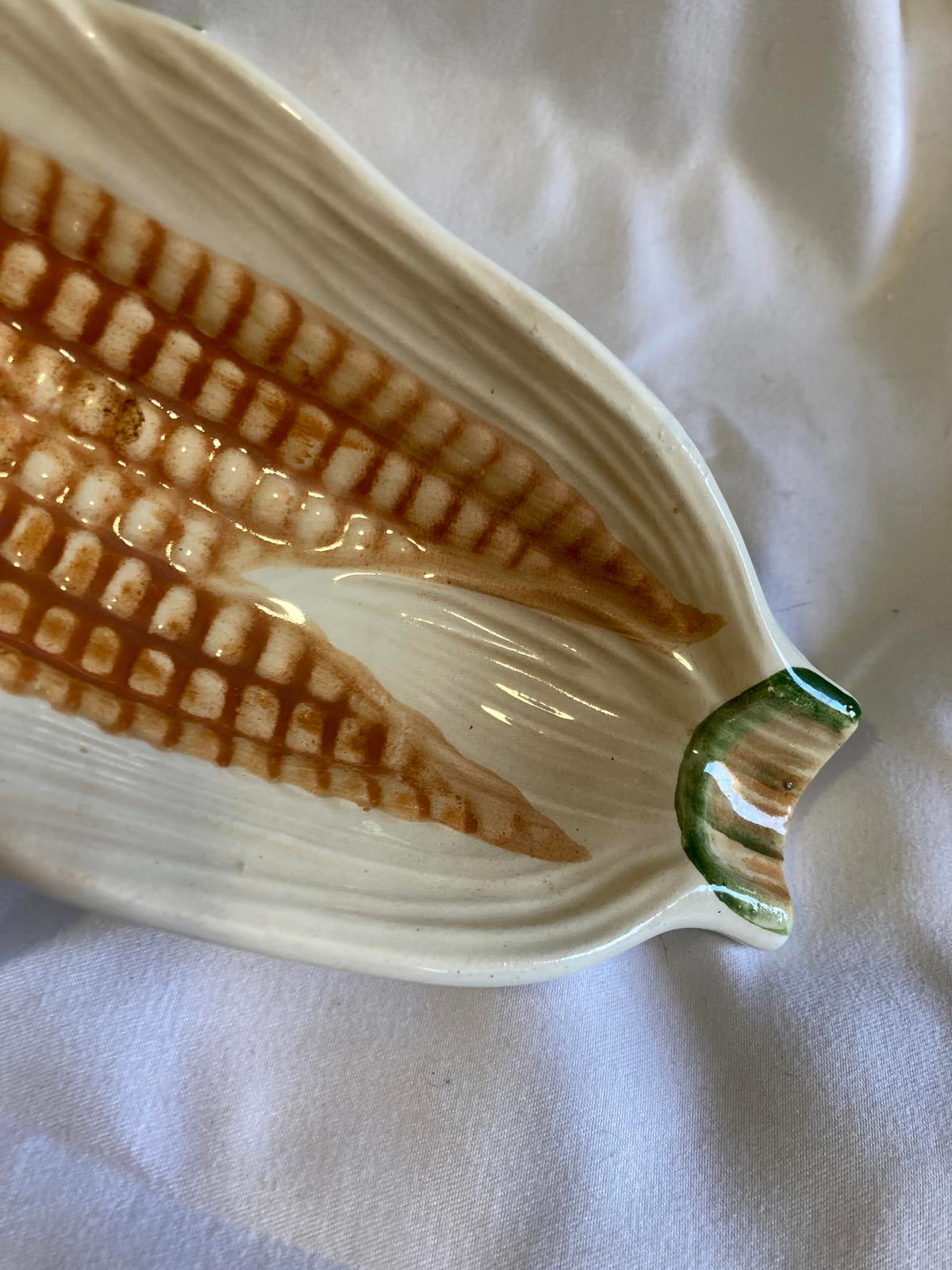 Ceramic Corn on the Cob Dishes, Set of 4 Corn Shaped Plates