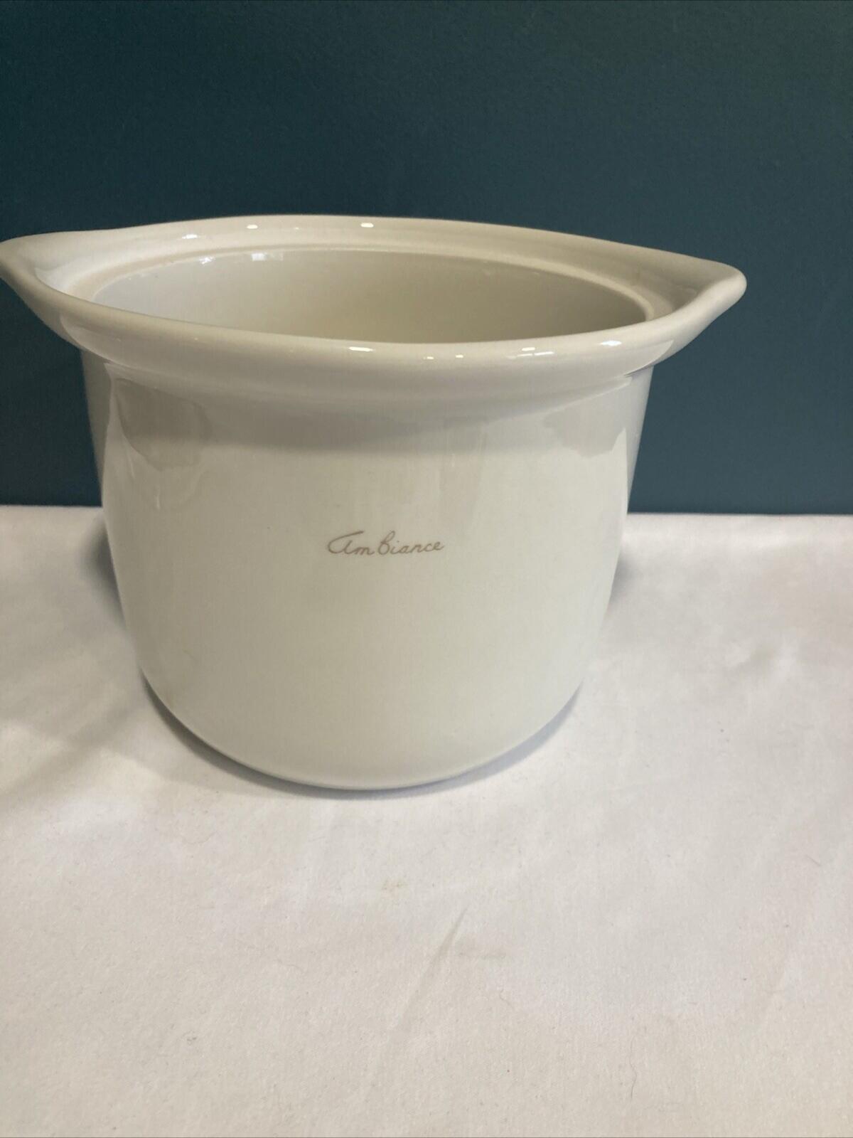 Vintage Hall USA Pottery Crock Ambiance Stoneware Utensil Holder Kitchen Crock