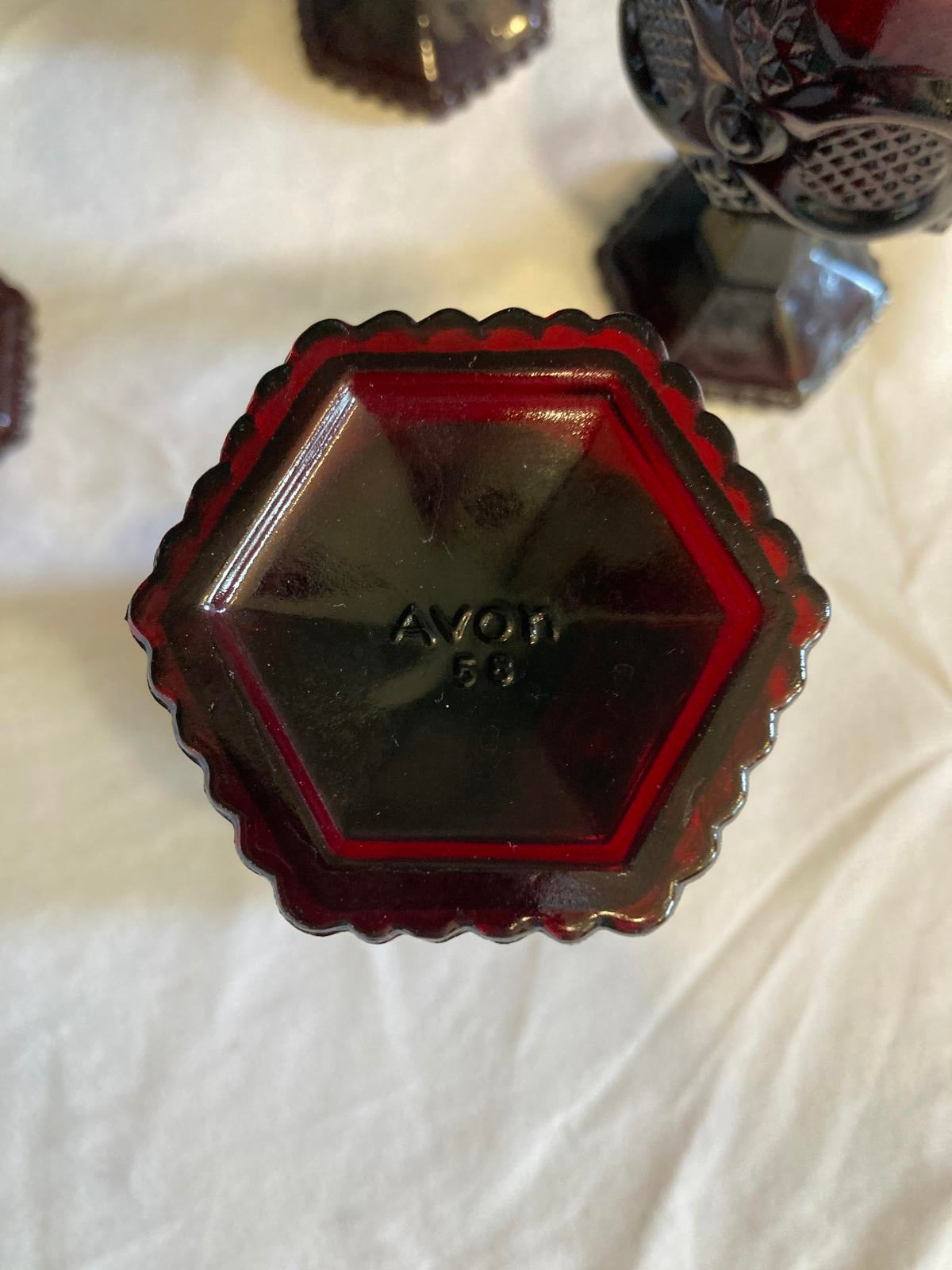 Vintage Ruby Red Goblets for Avon, Set of 4