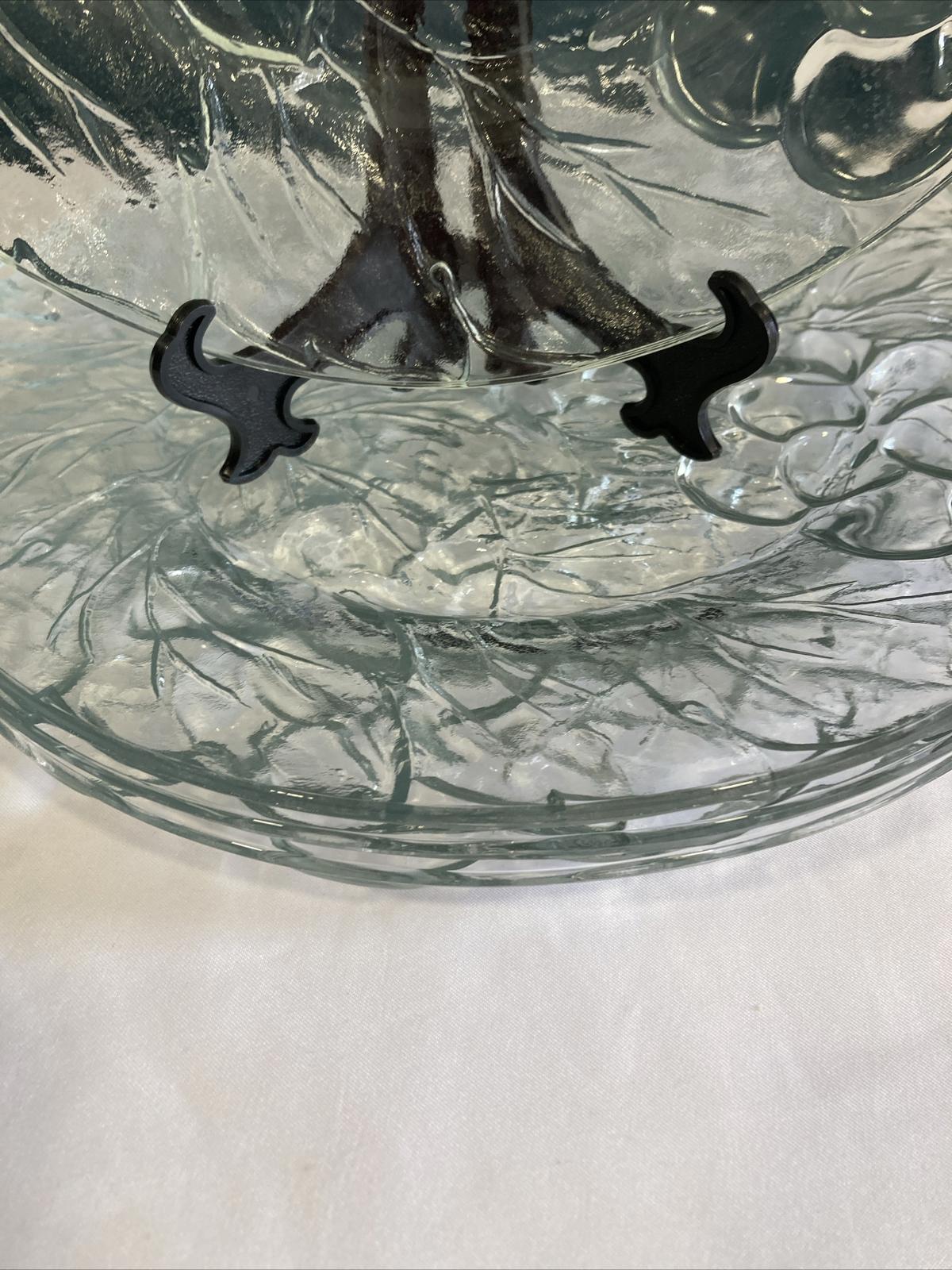Vintage Grape Clear Crystal 10" Dinner Plates Set of 4 KIG Indonesia Vintage Finds