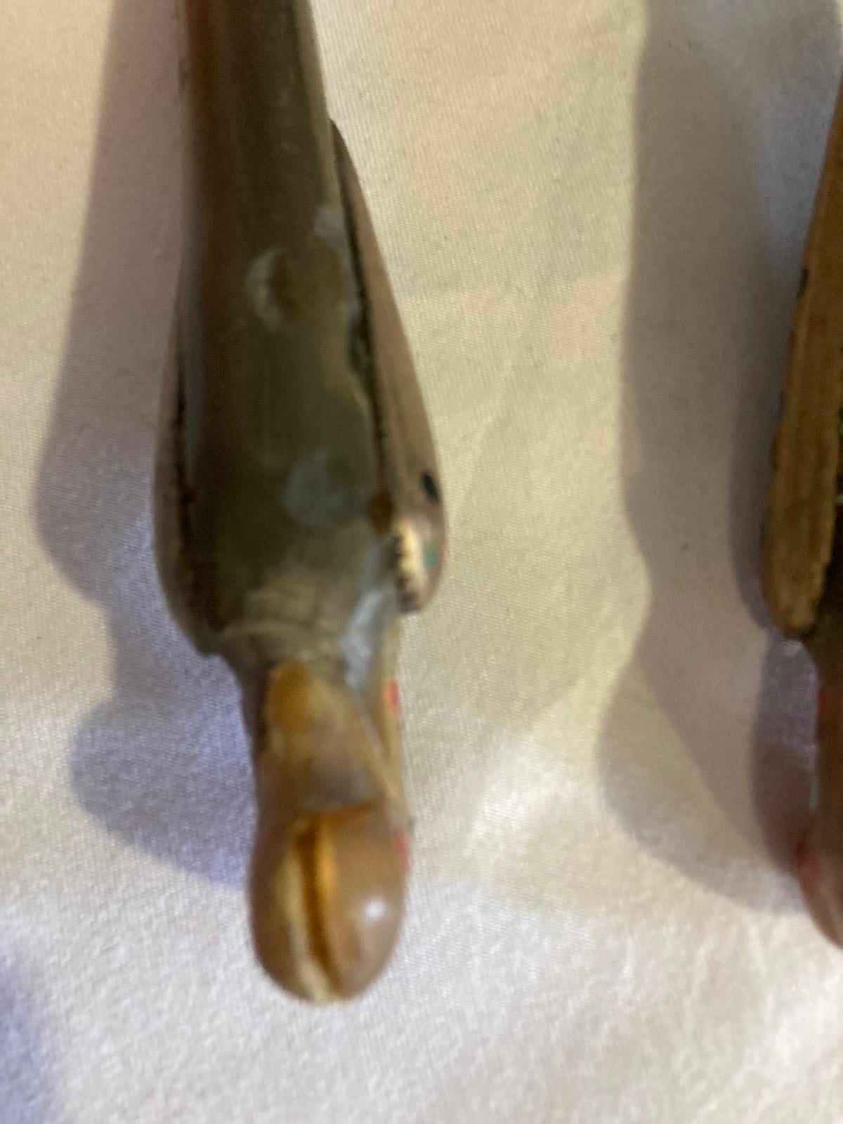 Vintage Parrot Handle Carved Wood Serving Utensils – with Knife, Fork & Spoon