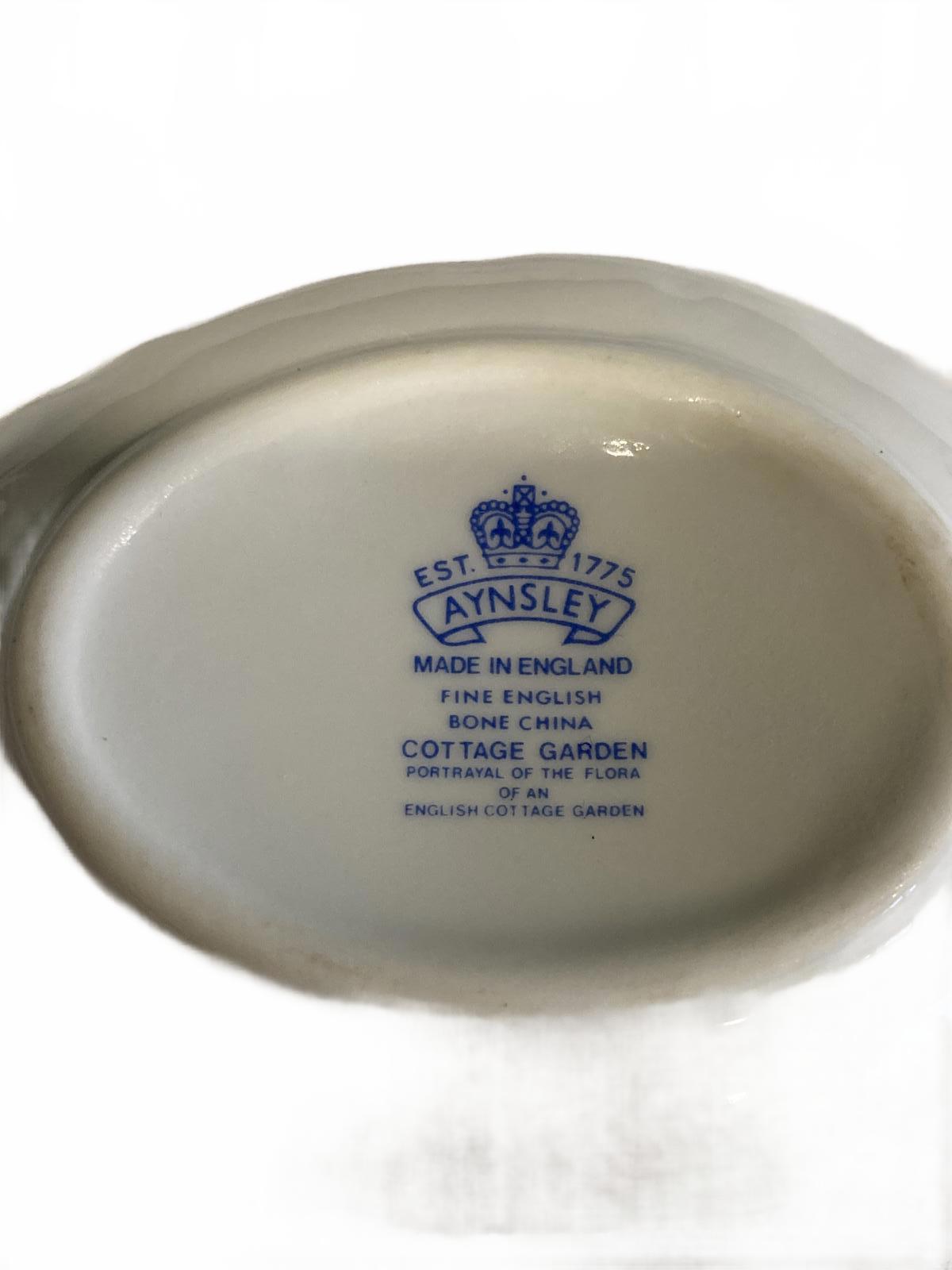 Aynsley Cottage Garden Oval Bowl – Vintage English Floral Trinket Dish