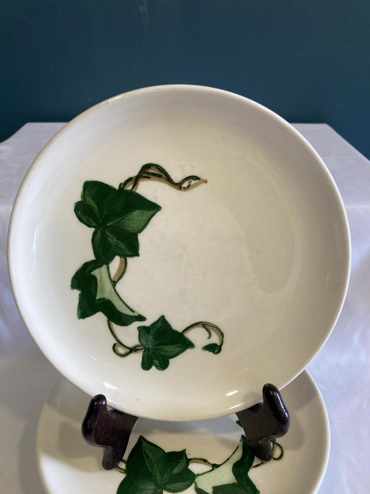 Vintage Metlox Poppytrail California Ivy Bread & Butter Plates – Set of 4 – 6.5” USA Pottery