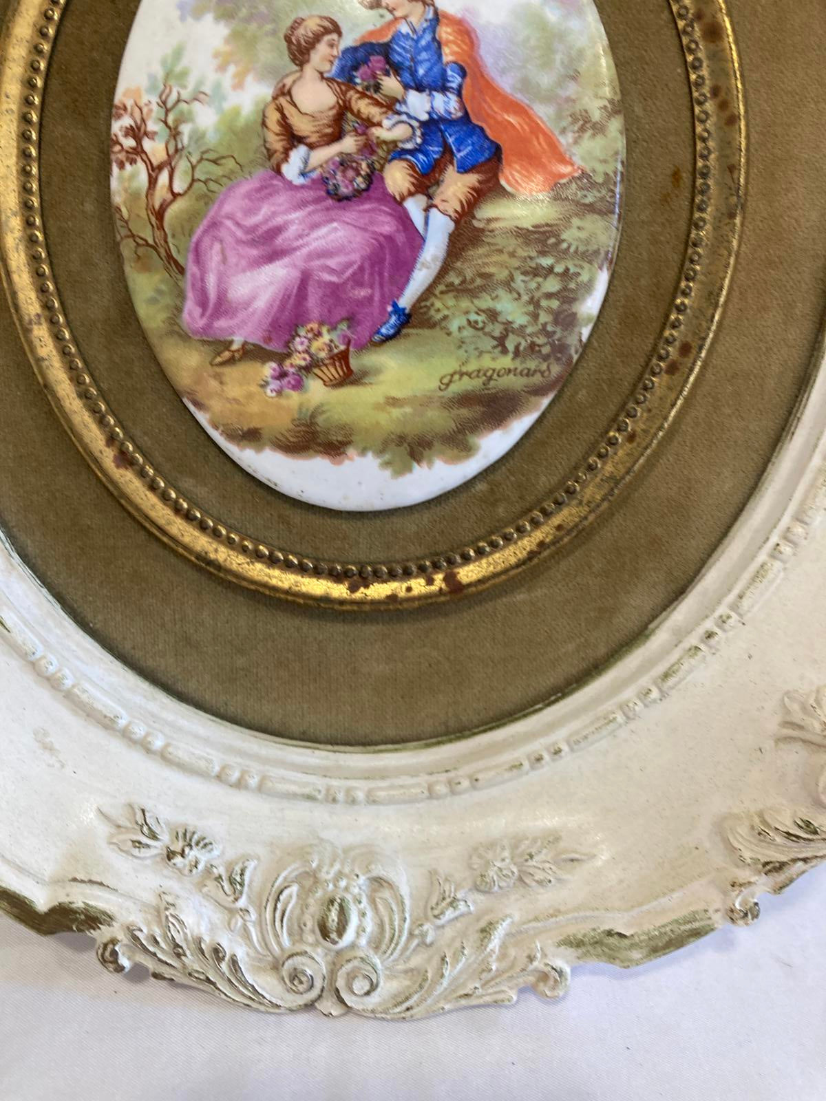Vintage B&S Creations New York Fragonard Style Romantic Wall Plaque