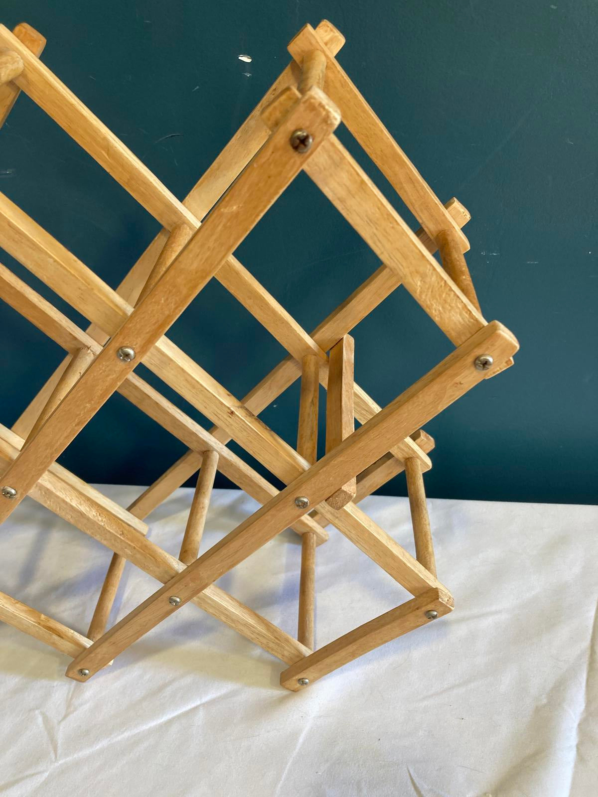 Vintage Expandable Wooden Wine Rack Holder