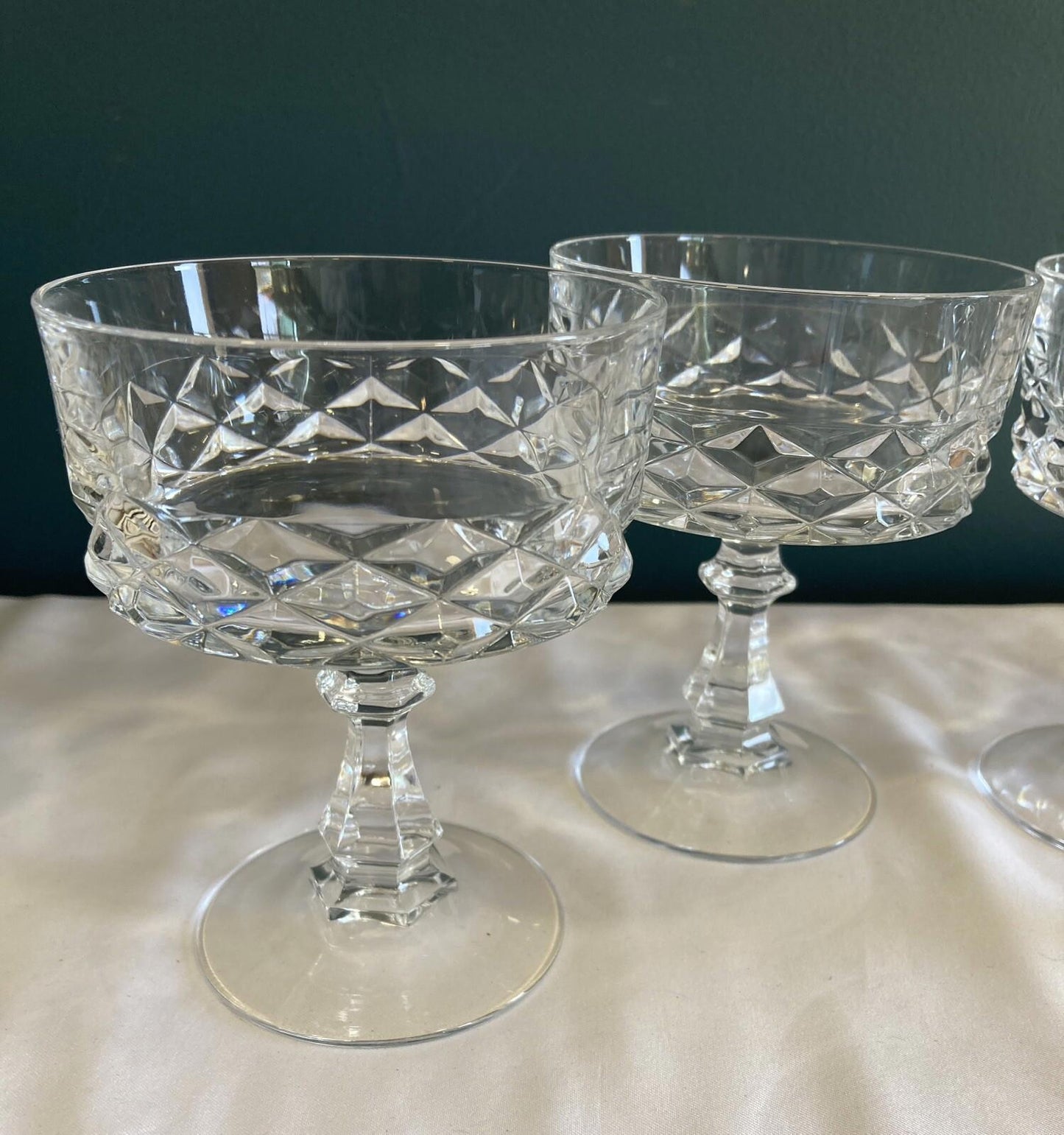 Set of 4 Cristal D'Arques Lead Crystal Sherbet Glasses