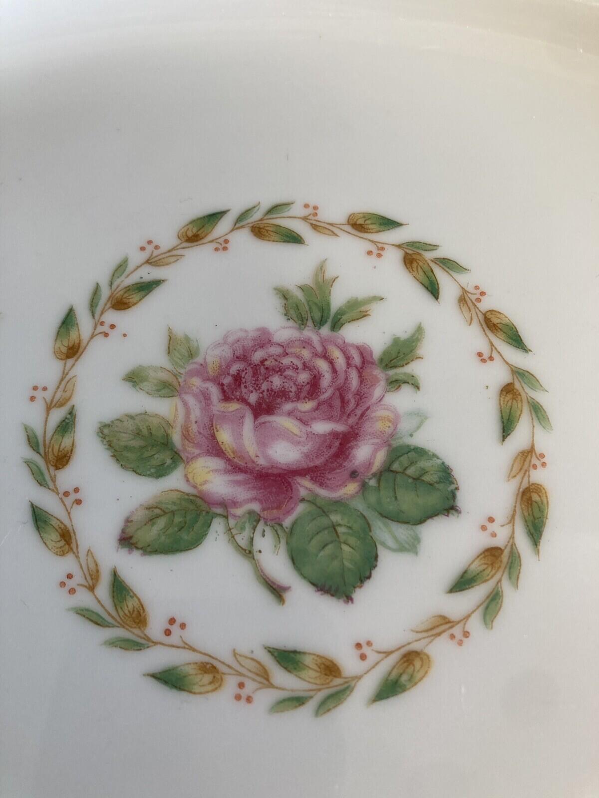 Vintage Mikado China 12.5" Oval Laurel Platter from Occupied Japan Roses Gilt