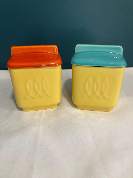 Vintage Franciscan Pottery Jam Jars, Set of 2