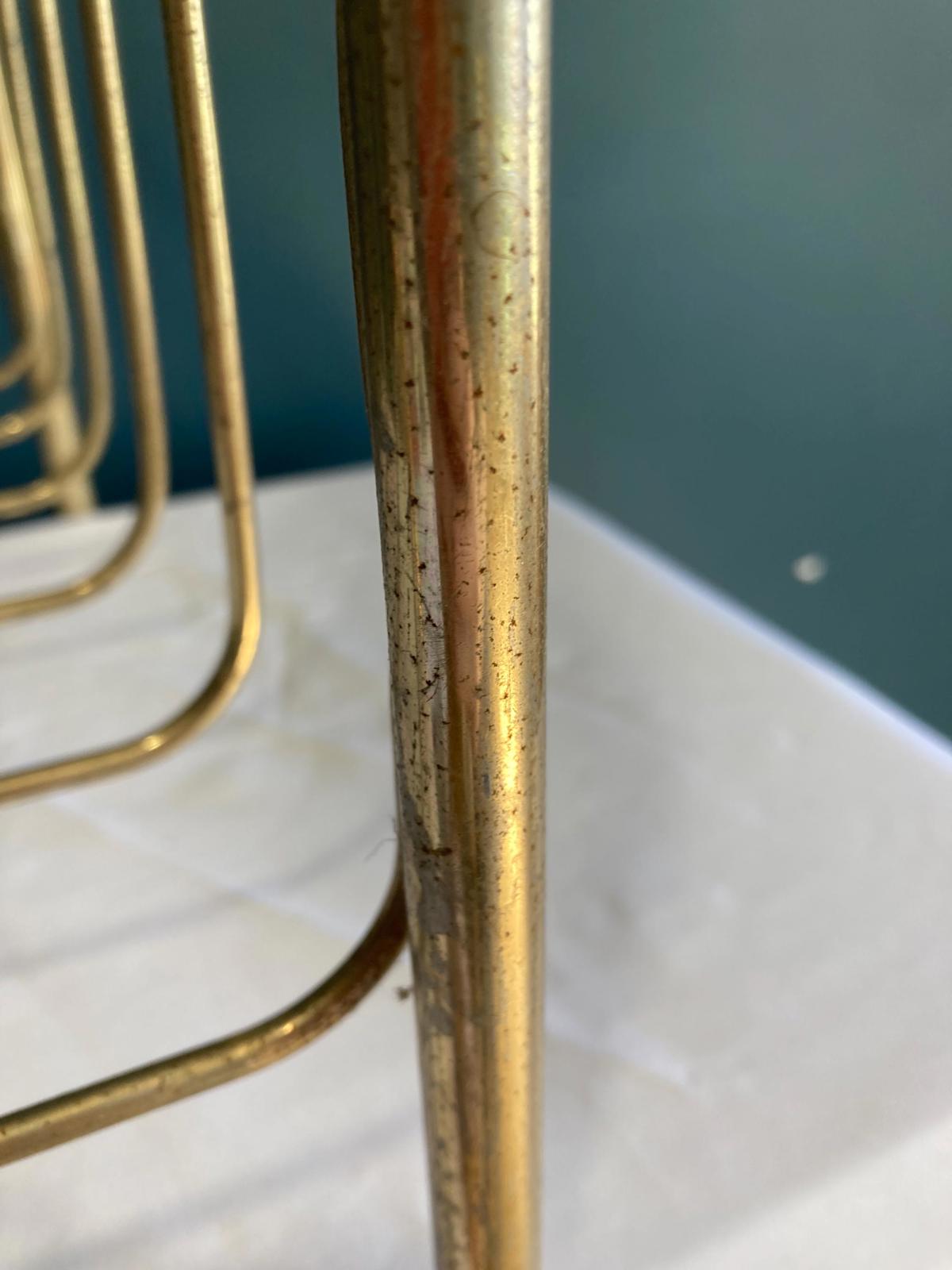 Vintage Brass Finish Small Magazine Rack