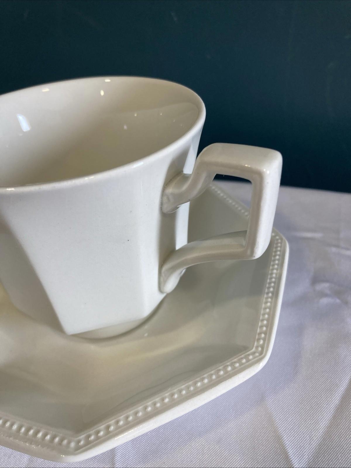 Johnson Brothers Heritage Ironstone White Coffee/Tea Cup 3" High Vintage Bead
