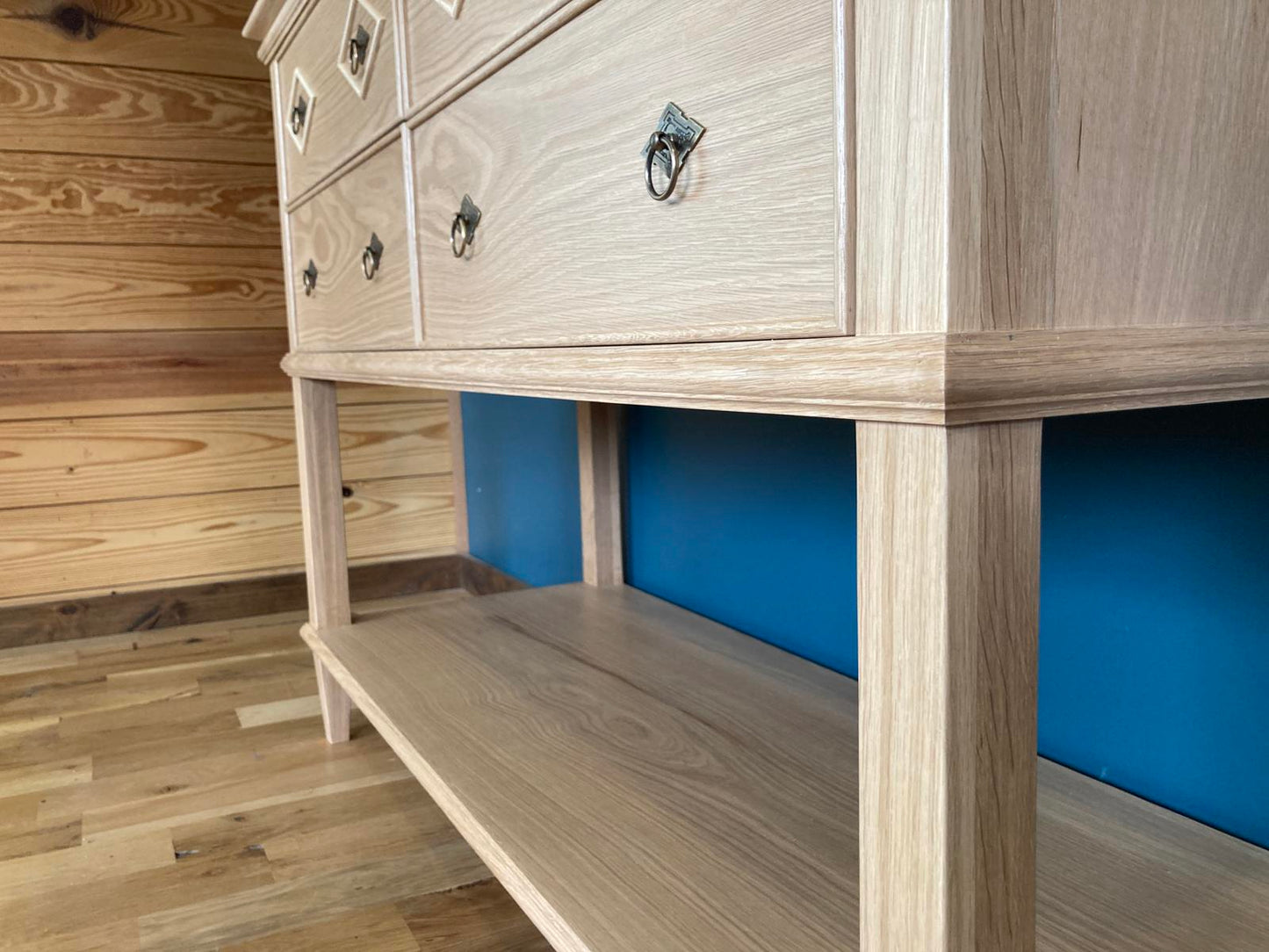 Handmade Solid Oak Console with Drawers – Entryway Table – Custom Wood Sideboard