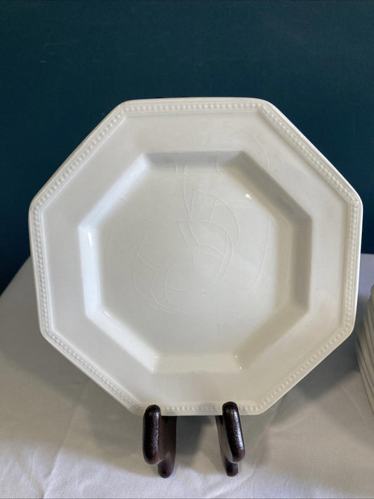 Set of 12 Vintage Johnson Brothers Heritage White 6" Bread Plate Made in England