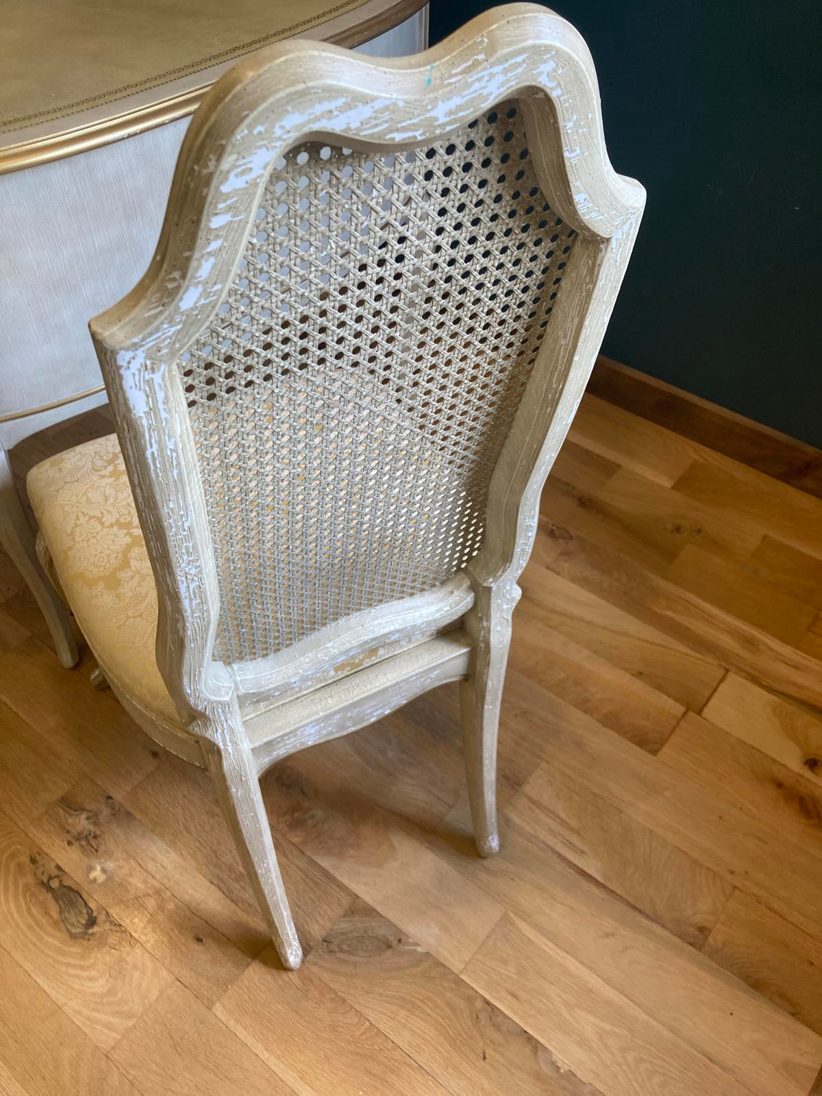 Sligh Furniture French Provincial Desk & Cane Back Chair – Vanity Writing Table