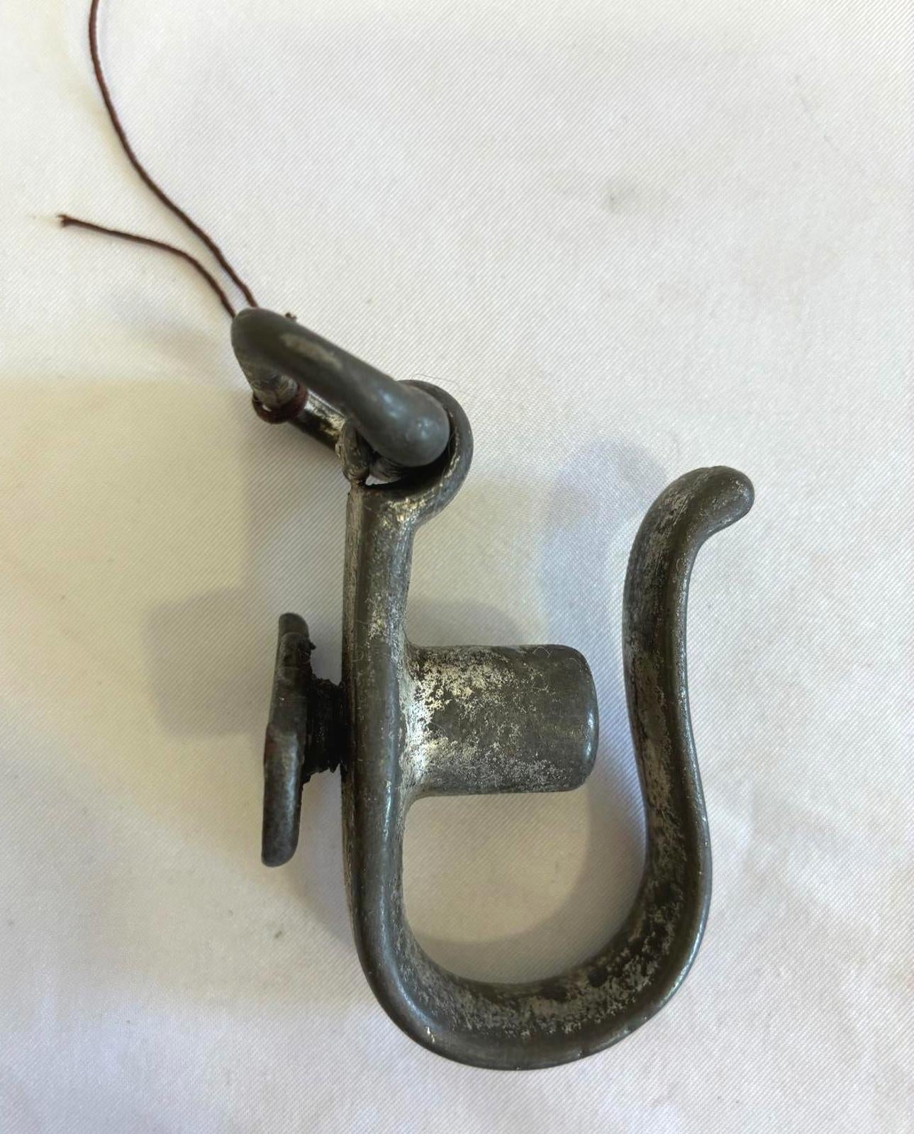 Vintage Metal Swivel Hook,Industrial Primitive Utility Hook,Rustic Barn Hardware