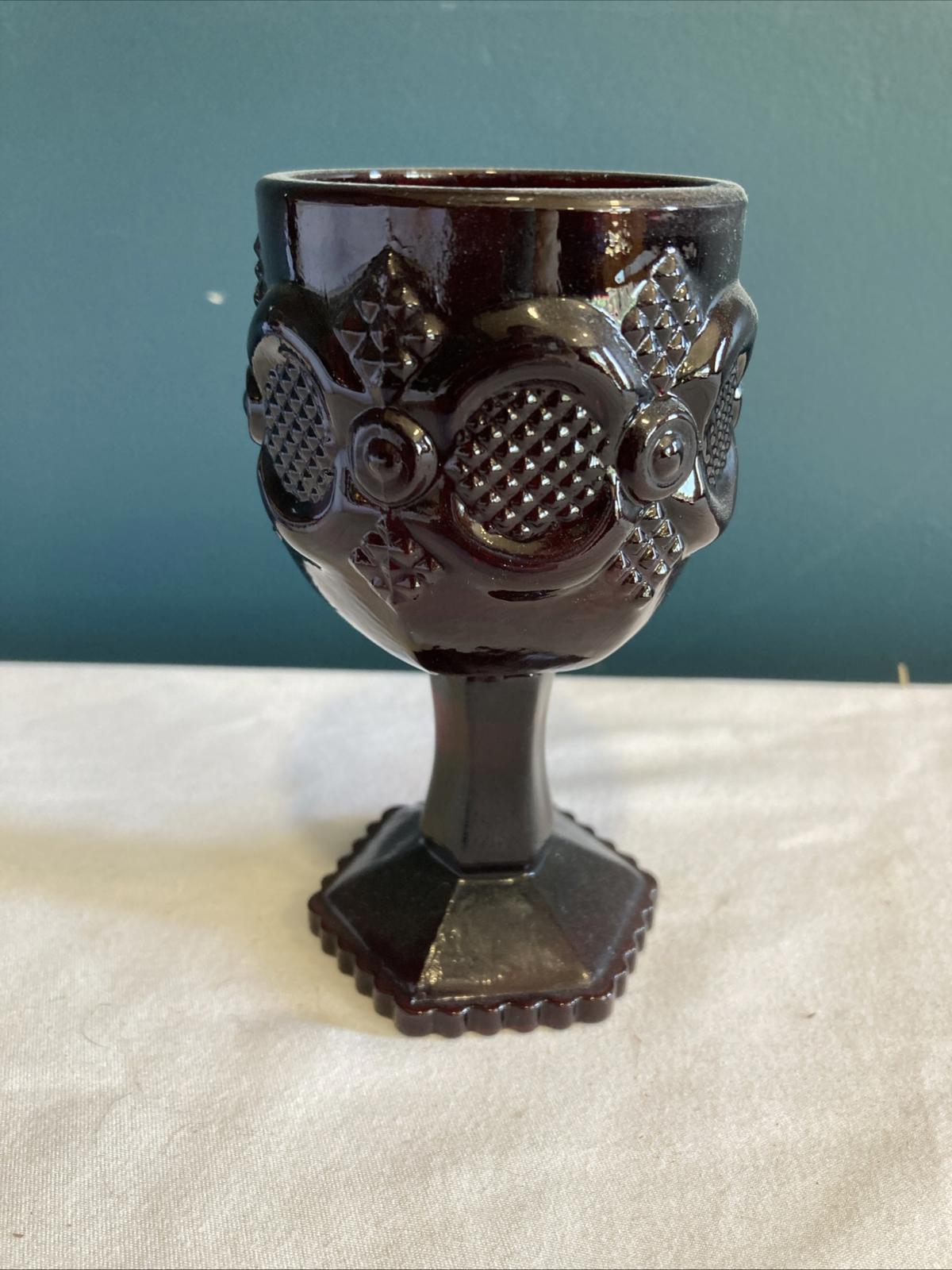 Vintage Ruby Red Goblets for Avon, Set of 4