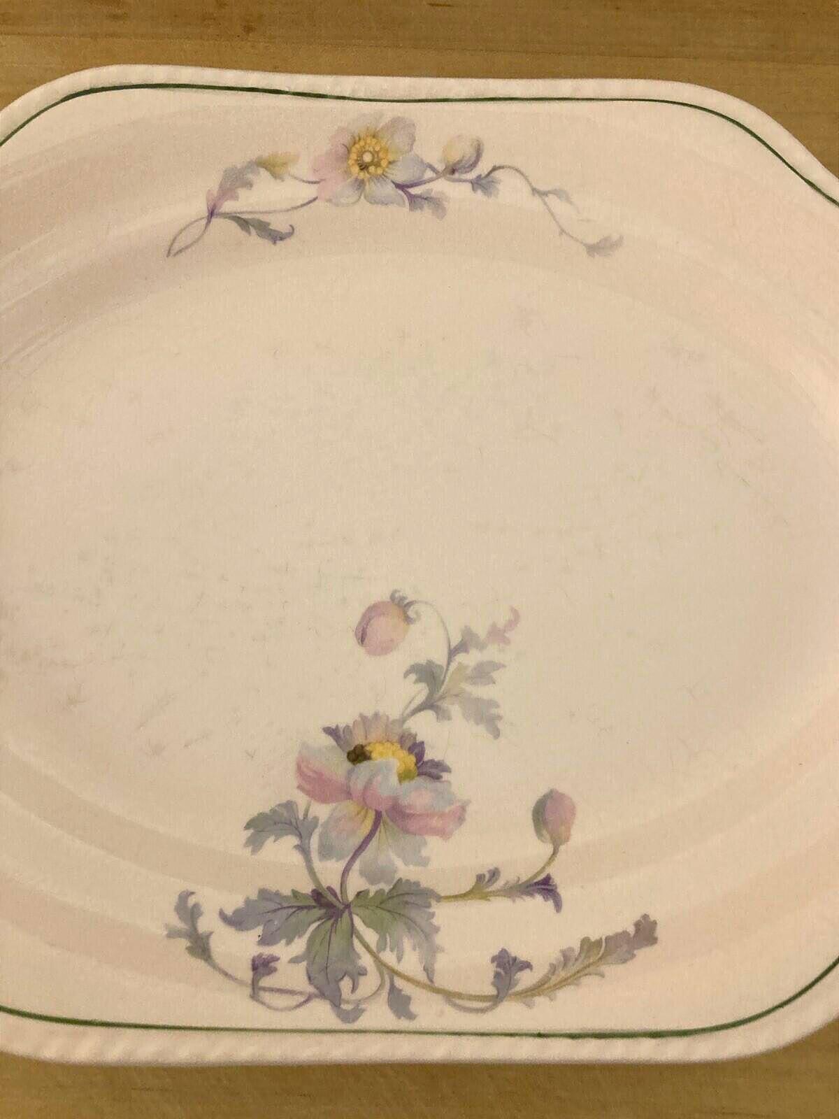 Vintage Steubenville Rose Dawn Rectangular Pink Floral Platter