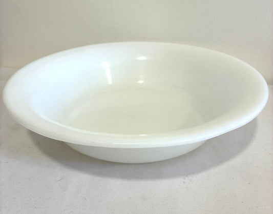 Vintage 1951 Corning Milk Glass Bowl | White Opal Glass Serving Bowl USA